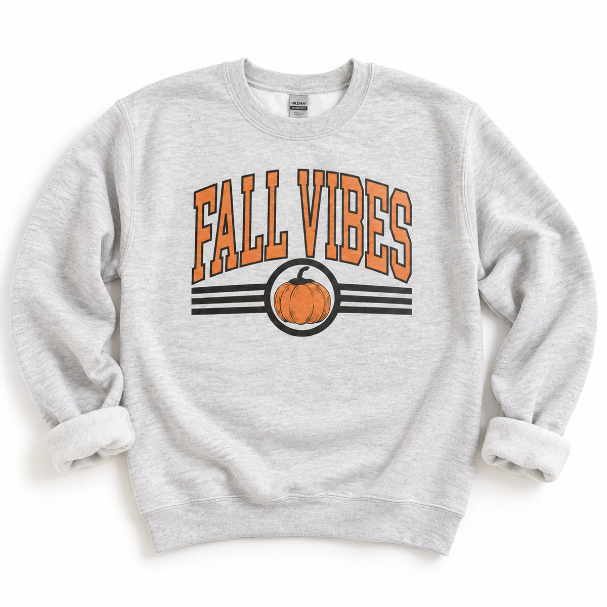Plus/Reg Long Sleeve Fall Vibes Varsity Graphic Sweatshirt