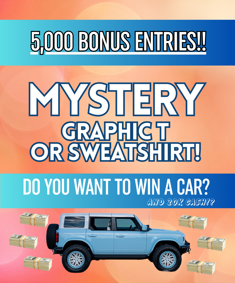 5,000 ENTRIES Graphic T or Sweatshirt bundle