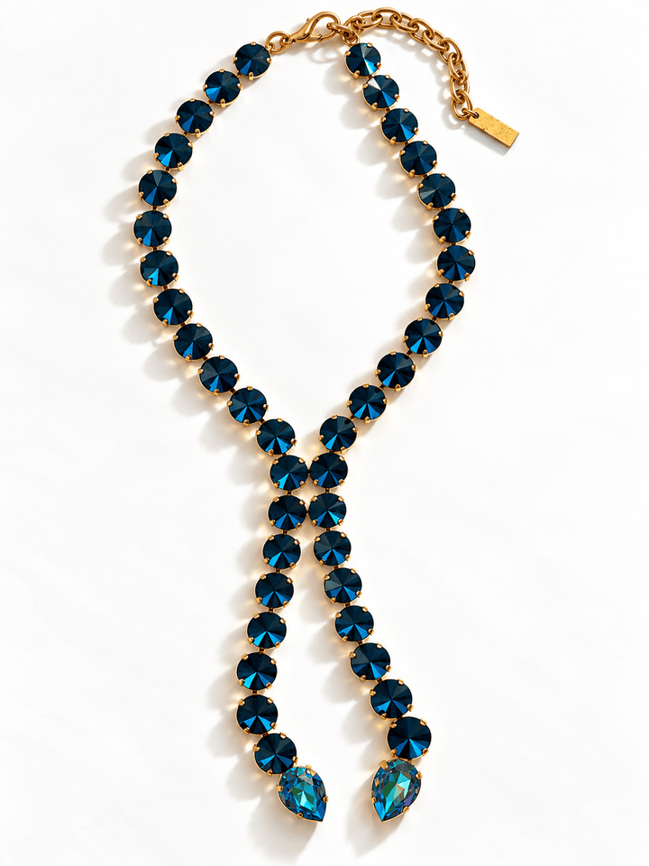 TOVA Split Necklace In Azurro - Freckled Poppy
