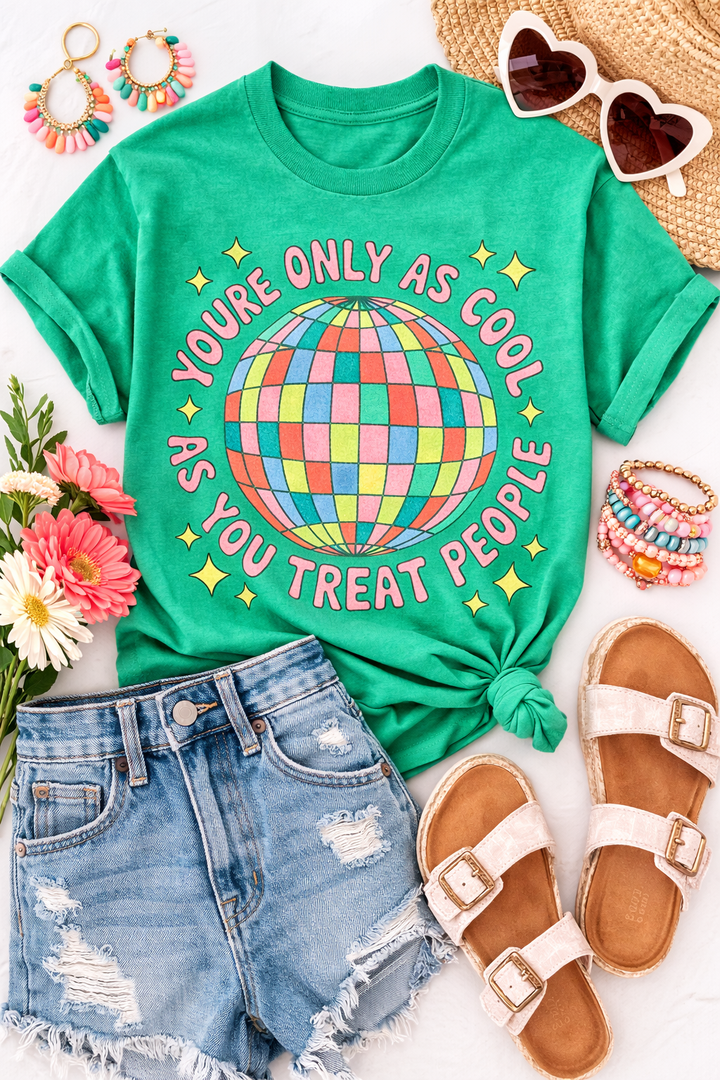 Plus/Reg Short Sleeve "You're Only As Cool..." Graphic Tee