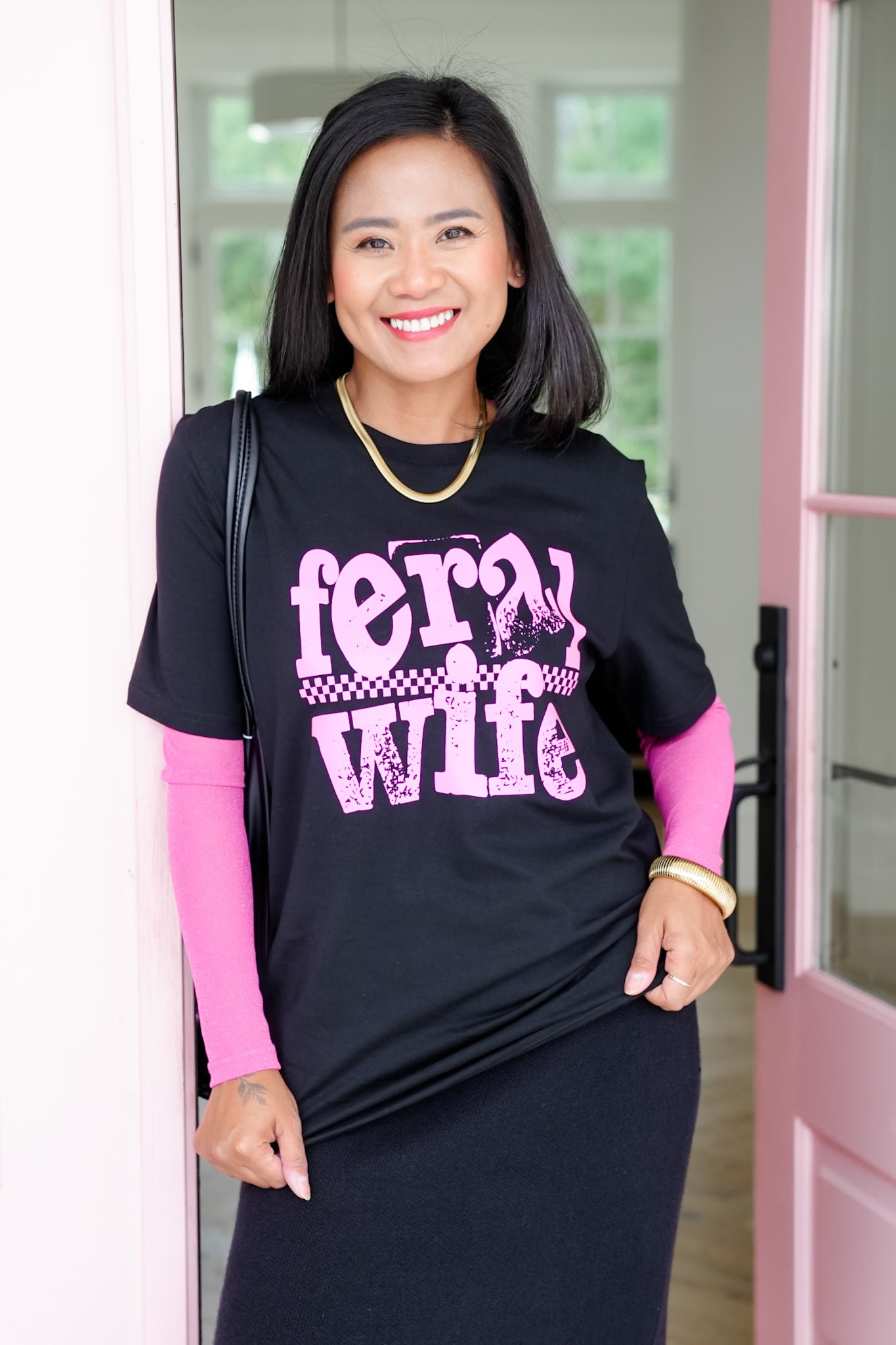 Plus/Reg Short Sleeve "Feral Wife" Graphic Tee