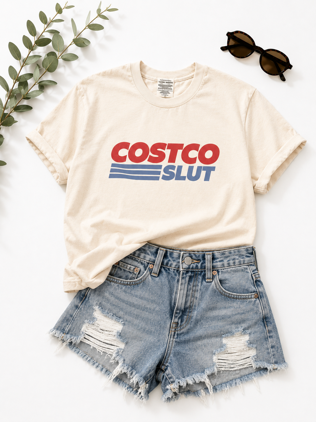 Plus/Reg Short Sleeve "Costco Sl*t" Graphic Tee