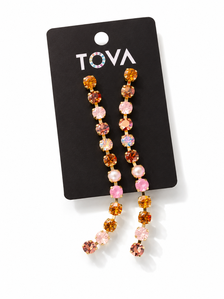 TOVA FP Launch Berenike Earrings In Pink Chocolate Mix