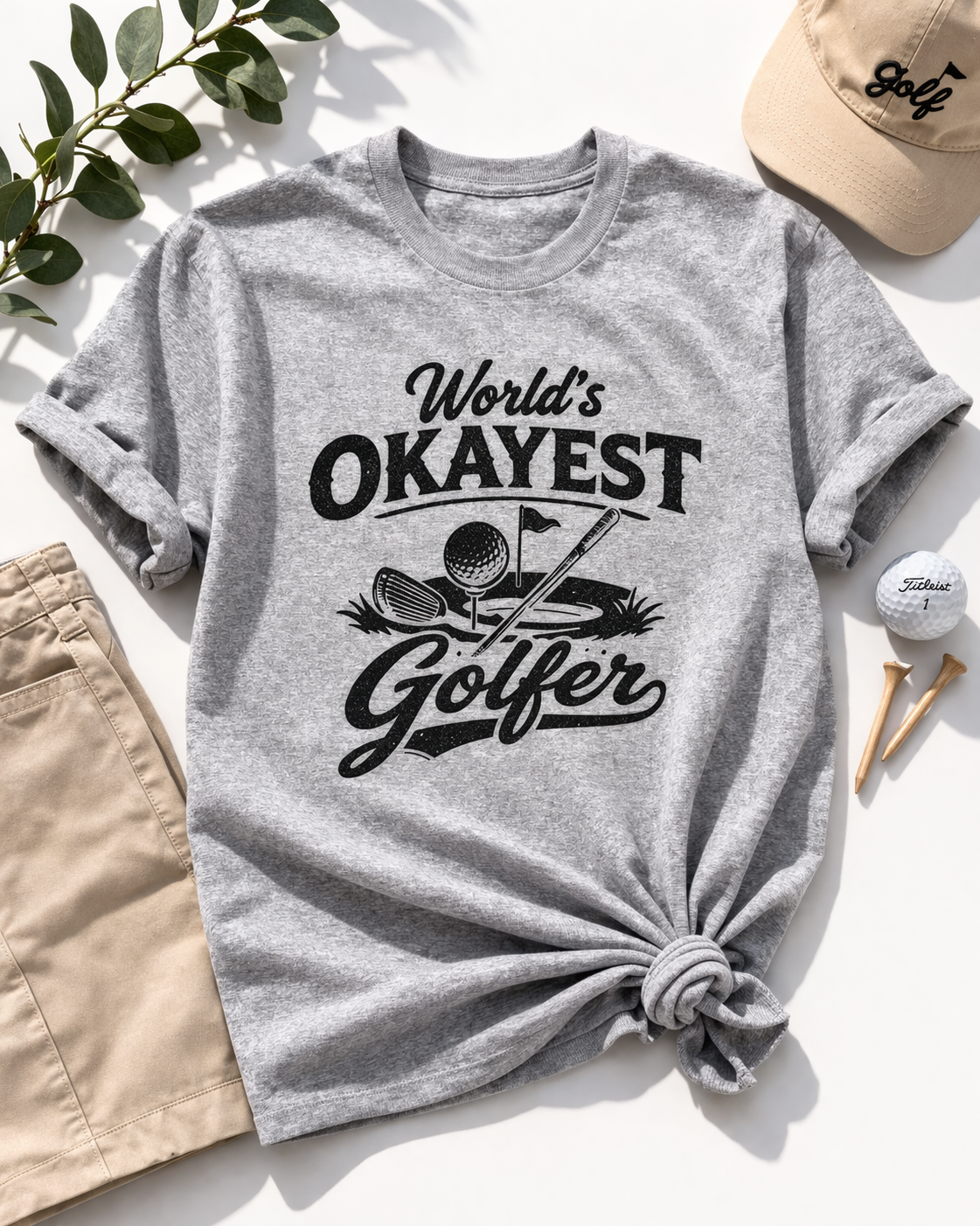 Plus/Reg Short Sleeve "World's Okayest Golfer" Graphic Tee