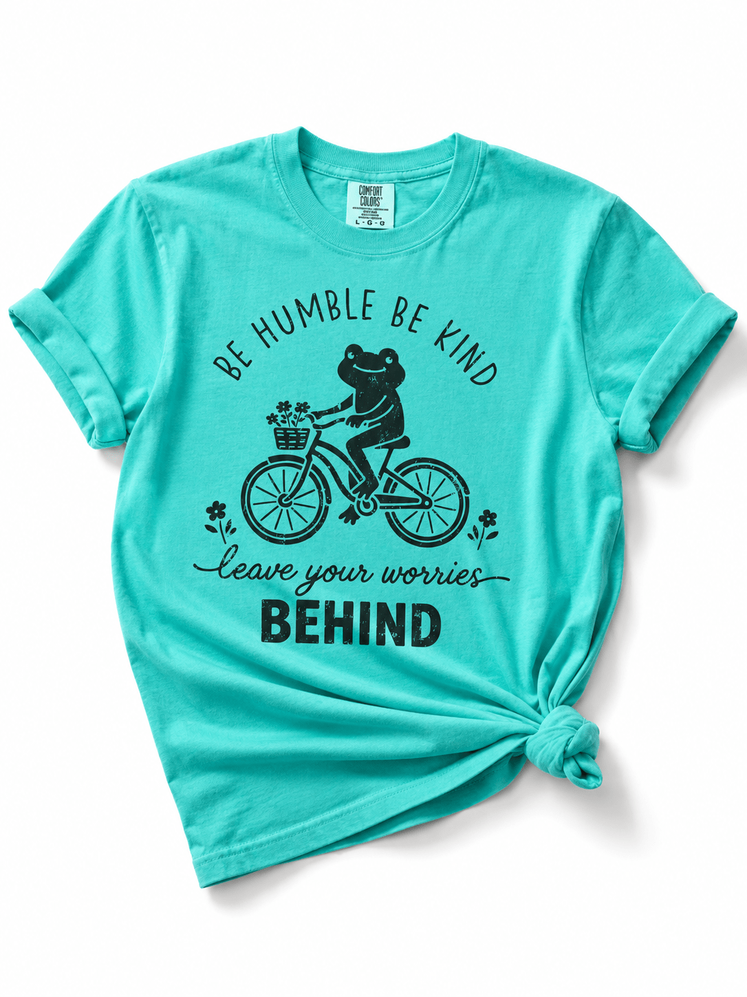 Plus/Reg Short Sleeve "Be Humble Be Kind" Graphic Tee - Freckled Poppy