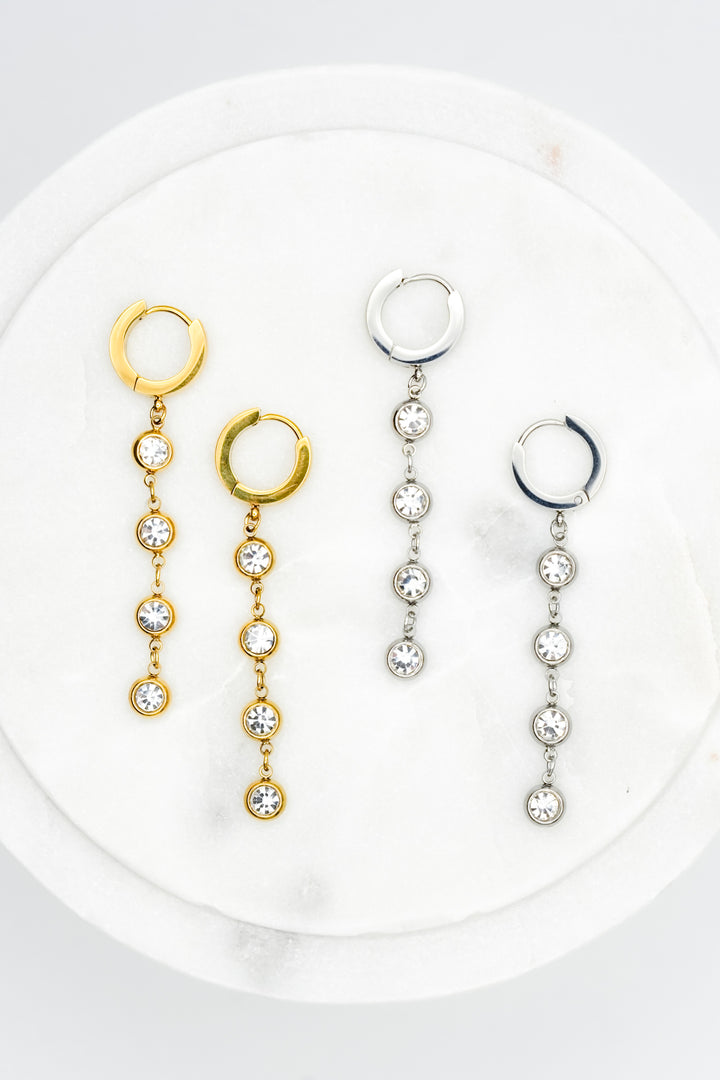 Treasure Jewels Heavens Drop Huggie Earrings