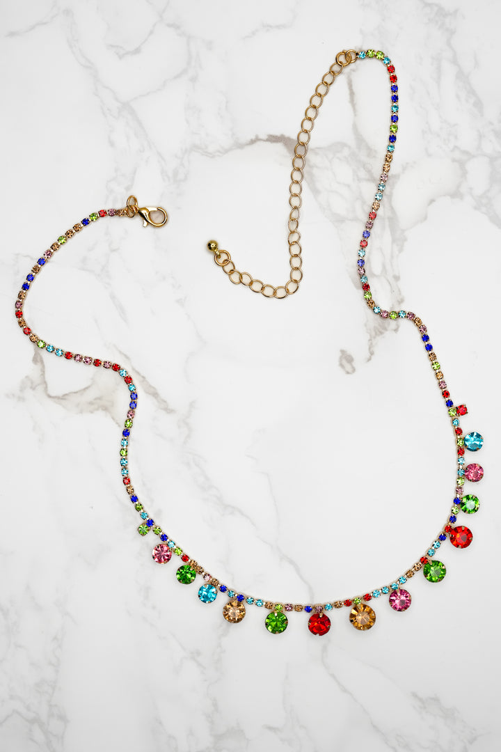 Treasure Jewels Confetti Crystals Necklace