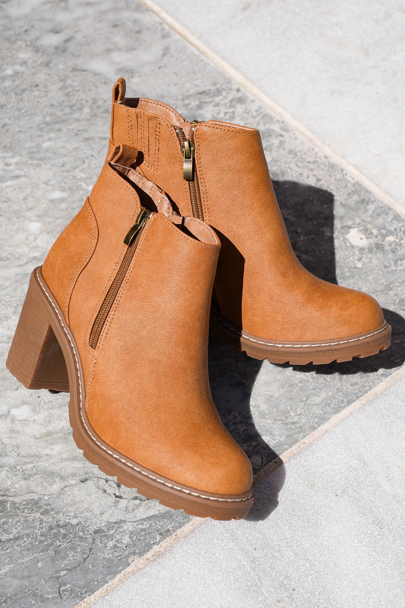 Corky's "Rocky Top" Block Heel Ankle Bootie with Side Zip