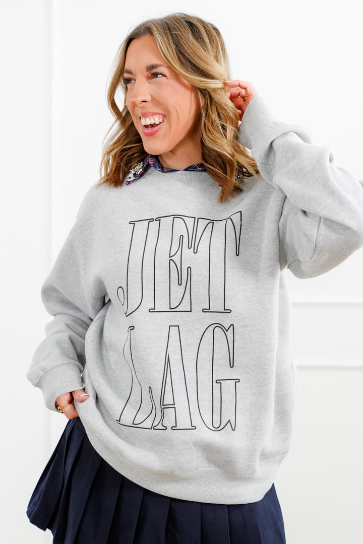 Long Sleeve "Jet Lag" Graphic Sweatshirt