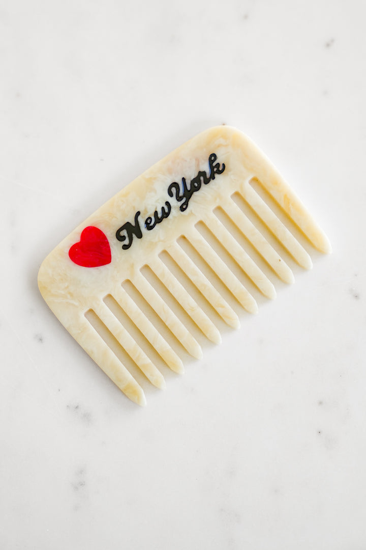 Hand-Painted I Heart New York Pocket Hair Comb