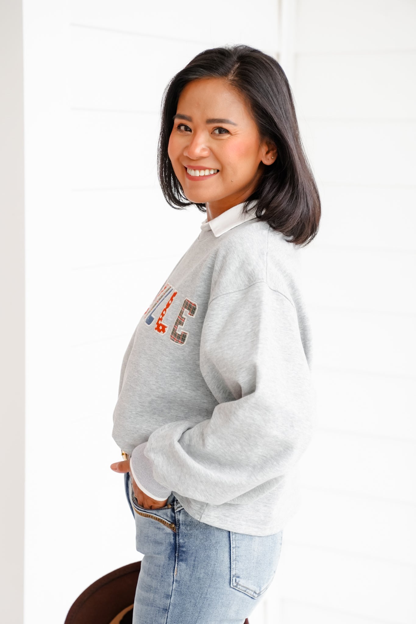 Long Sleeve "Nashville" Crew Neck Pullover Top