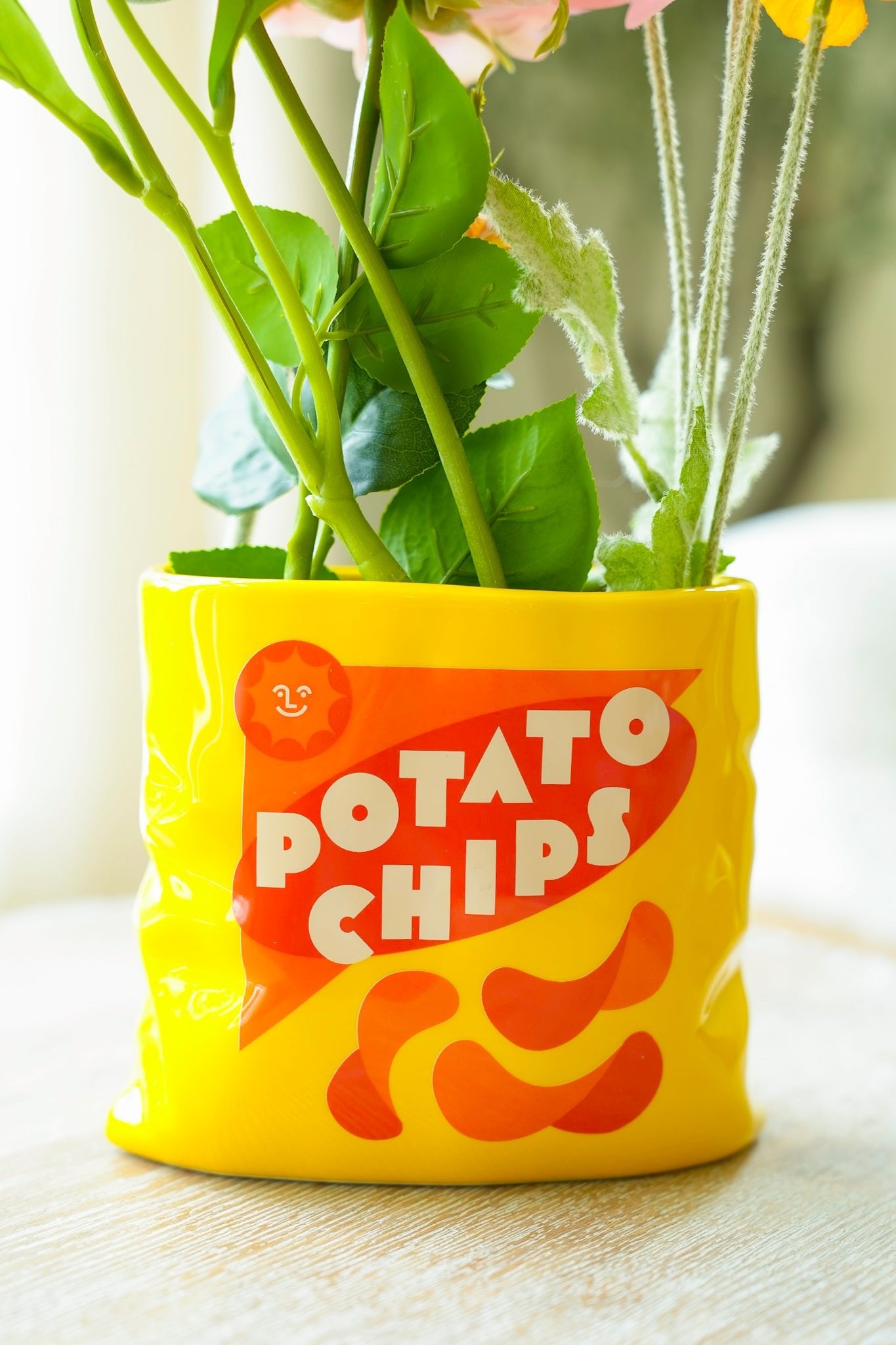 Potato Chips Ceramic Vase - Freckled Poppy