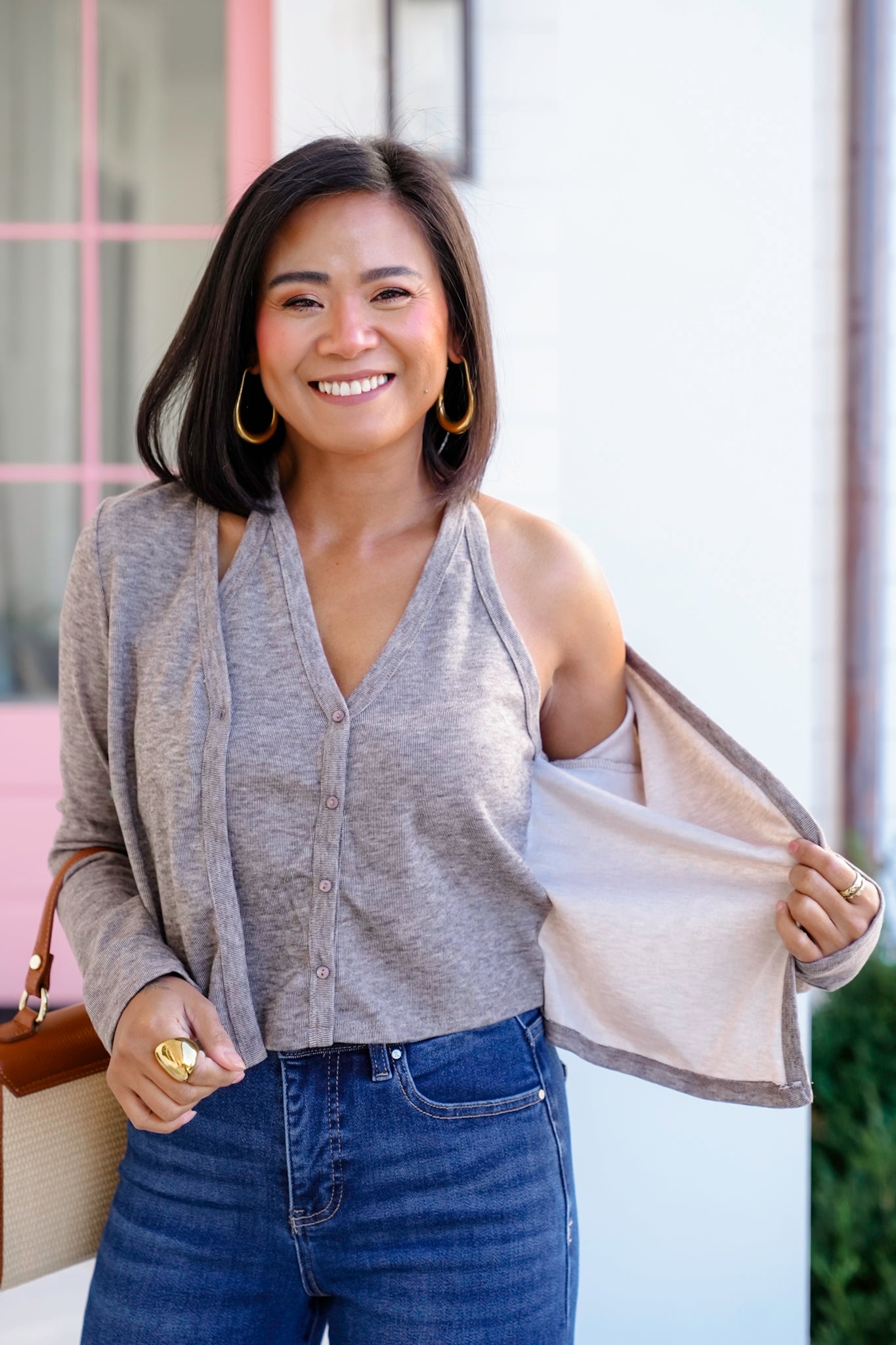 Long Sleeve Layered Cardigan Top