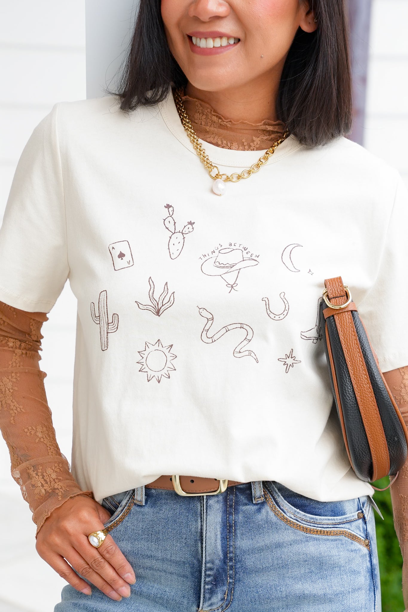 Western Print Short Sleeve Tee