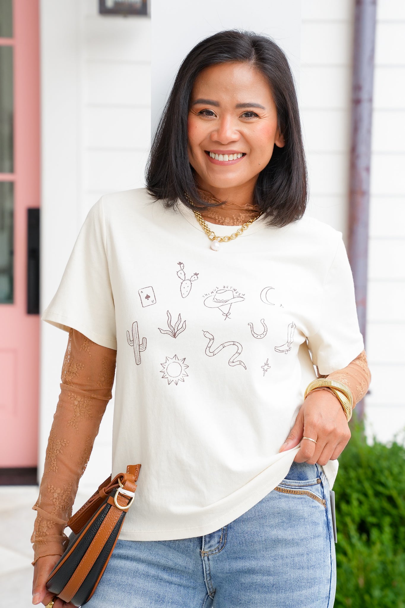 Western Print Short Sleeve Tee