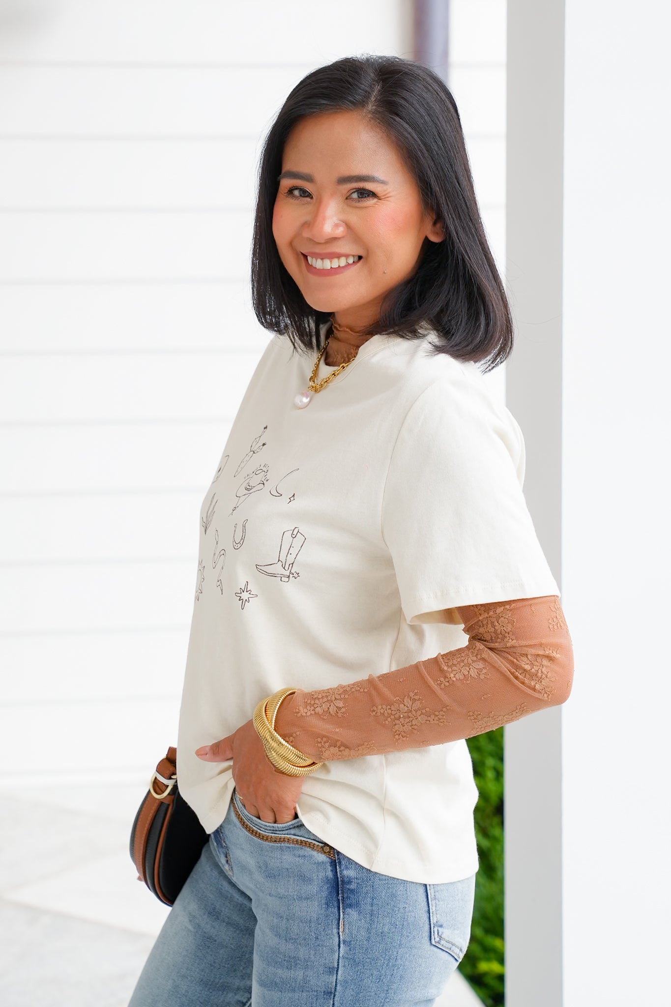 Western Print Short Sleeve Tee