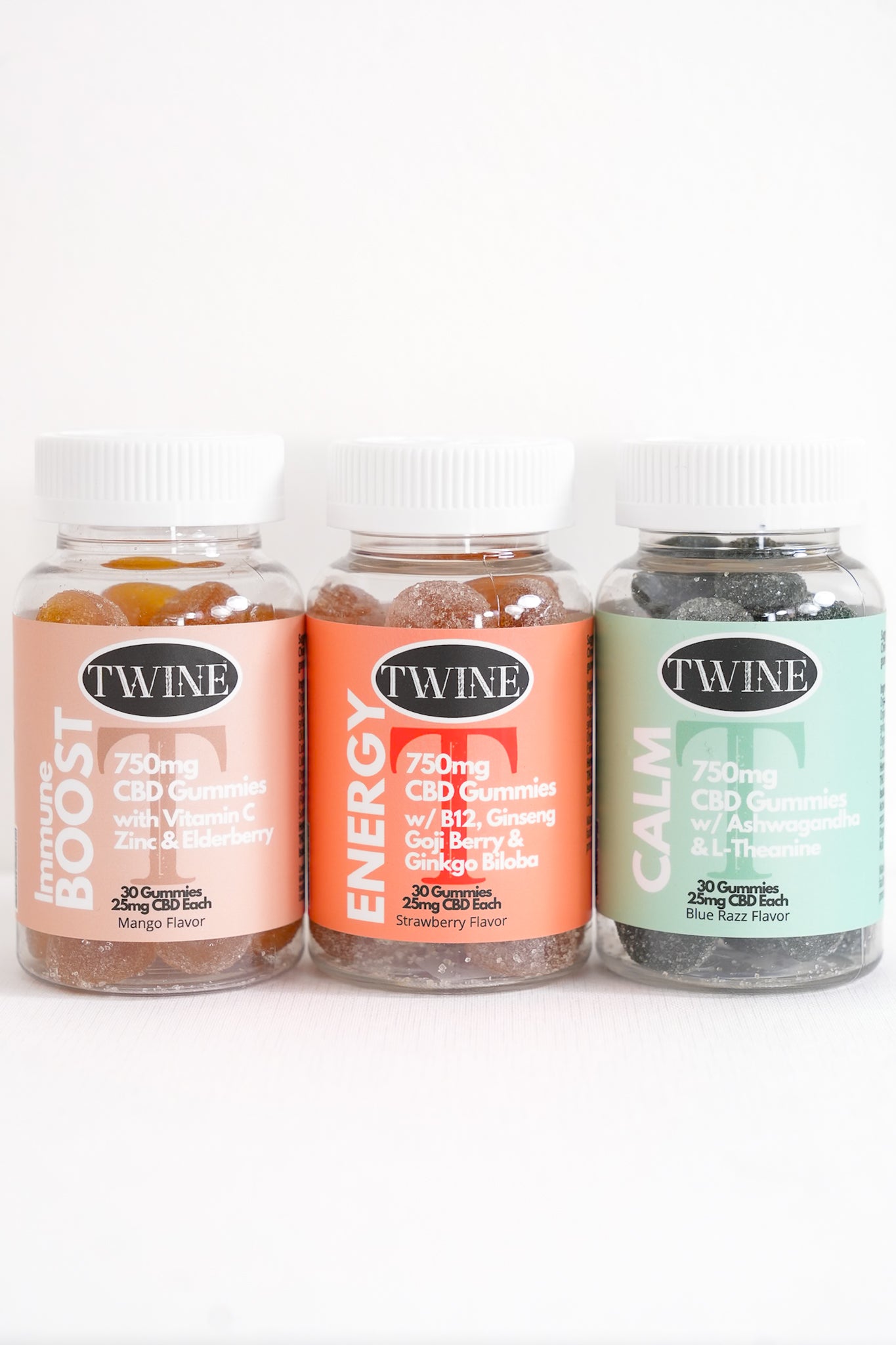 Twine 750mg Healing Gummies 99% Pure Organic 30pcs-Assorted Flavors *Final Sale*