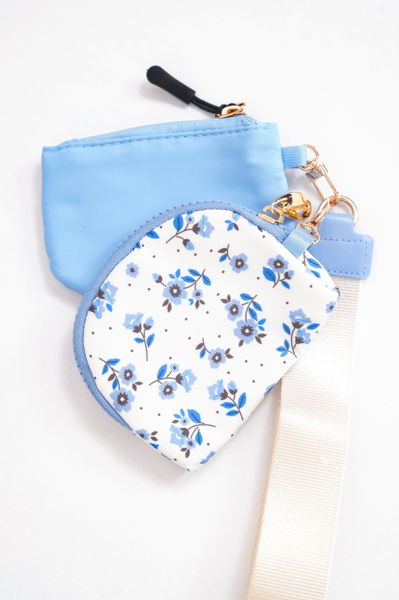 Two Pouch Floral Wristlet