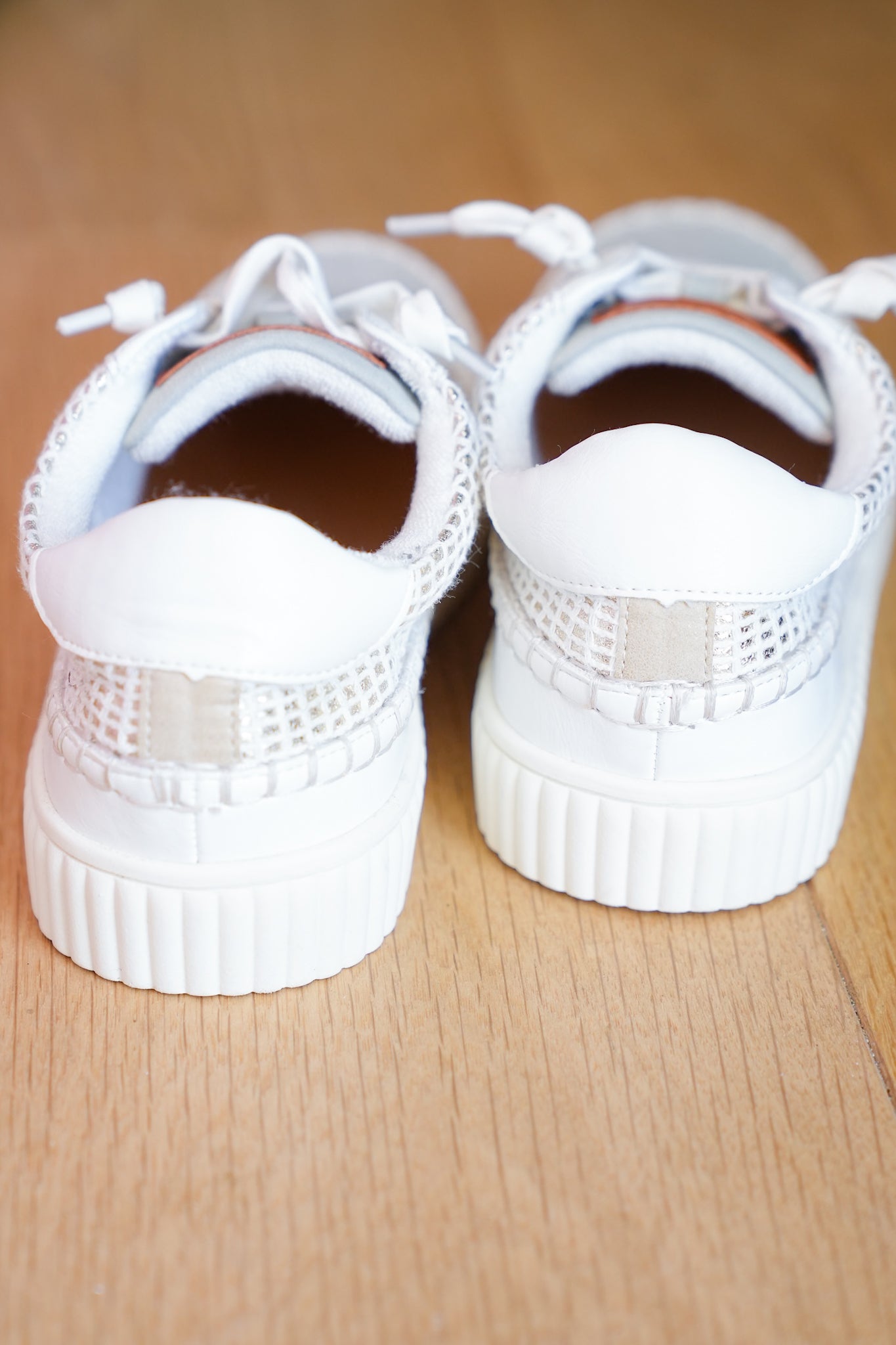 Yellow Box Woven Platform Sneaker with Stitched Detailing