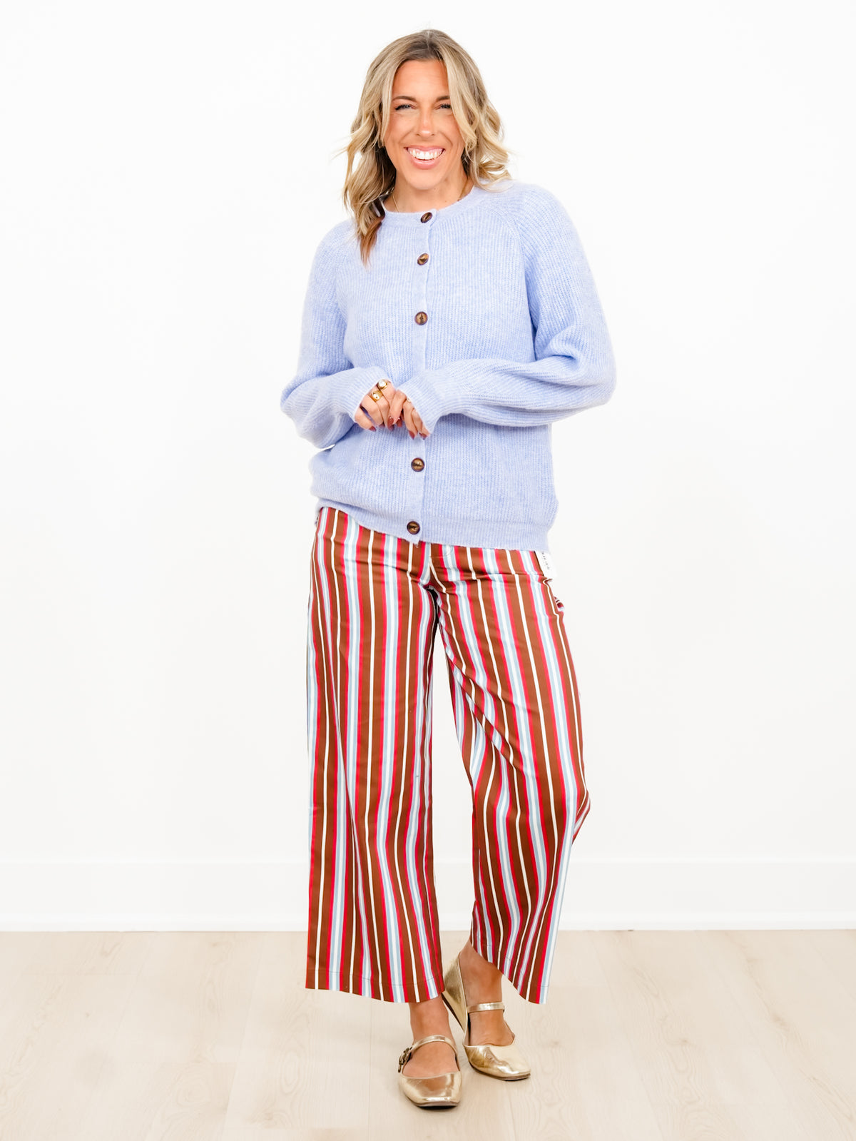 Long Raglan Sleeve Button Down Cardigan