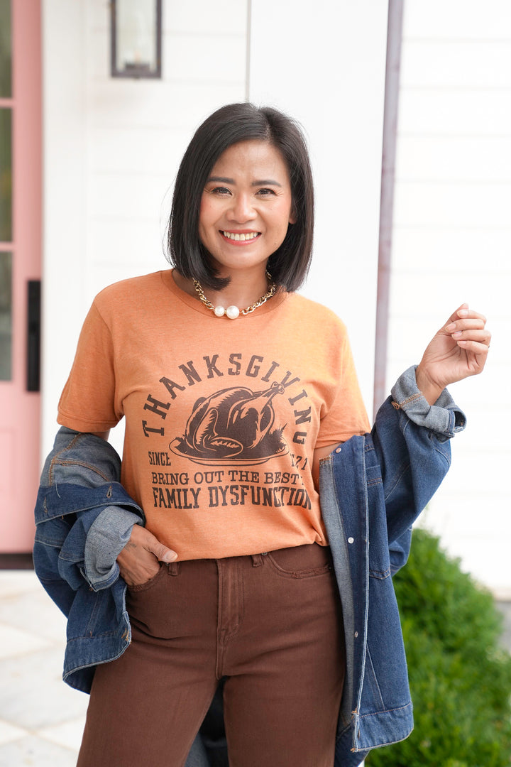 Plus/Reg Short Sleeve "Thanksgiving" Graphic Tee