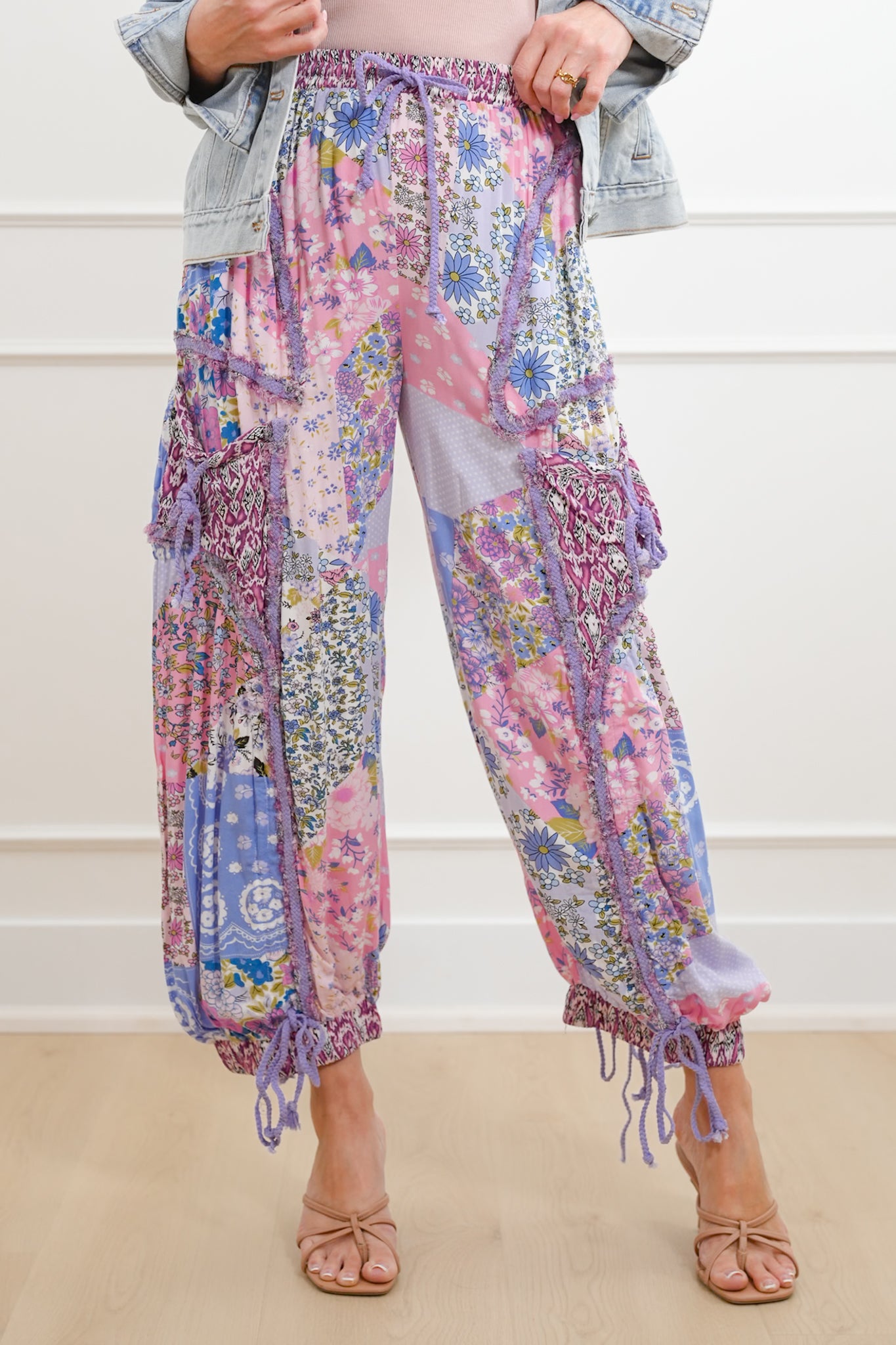 Flower Pant Elastic Waist Jogger Pants