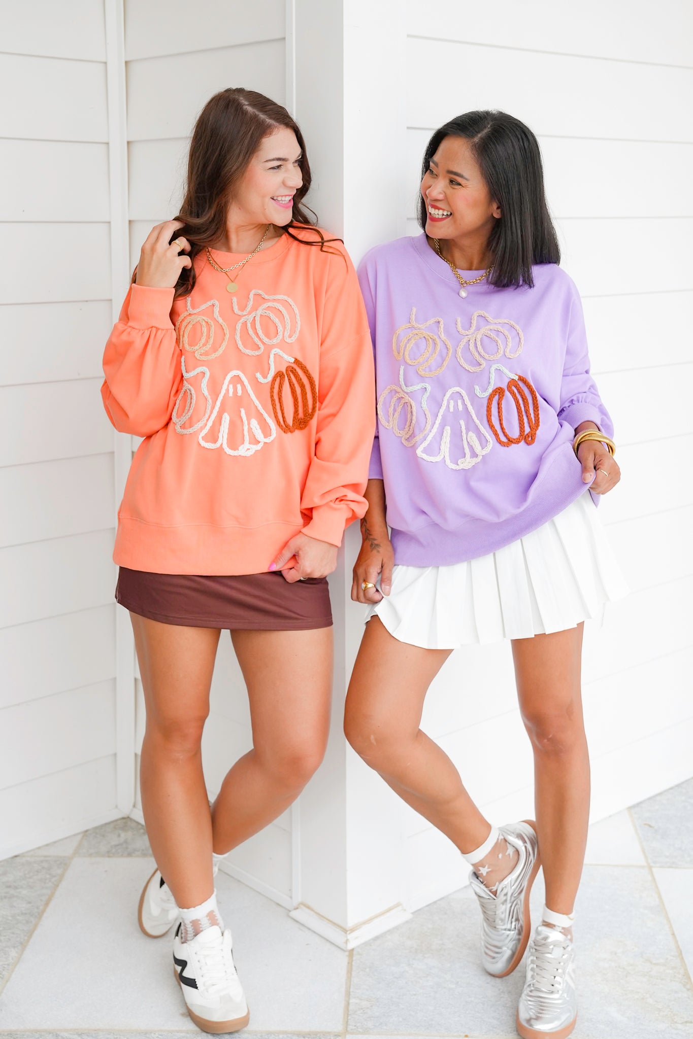 Long Sleeve Halloween Yarn Contour Sweatshirt