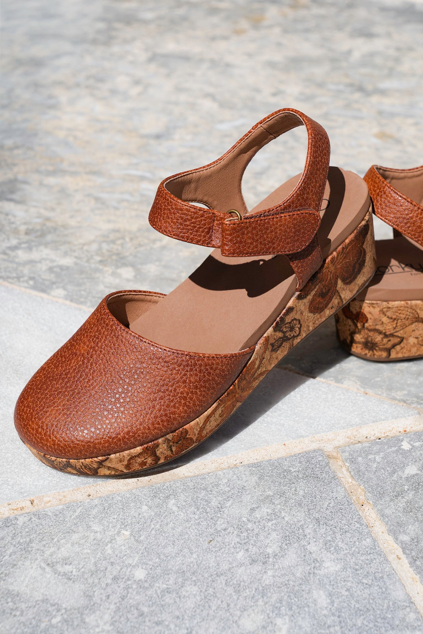 Corky's "All In" Floral Cork Heel Wedge Sandals
