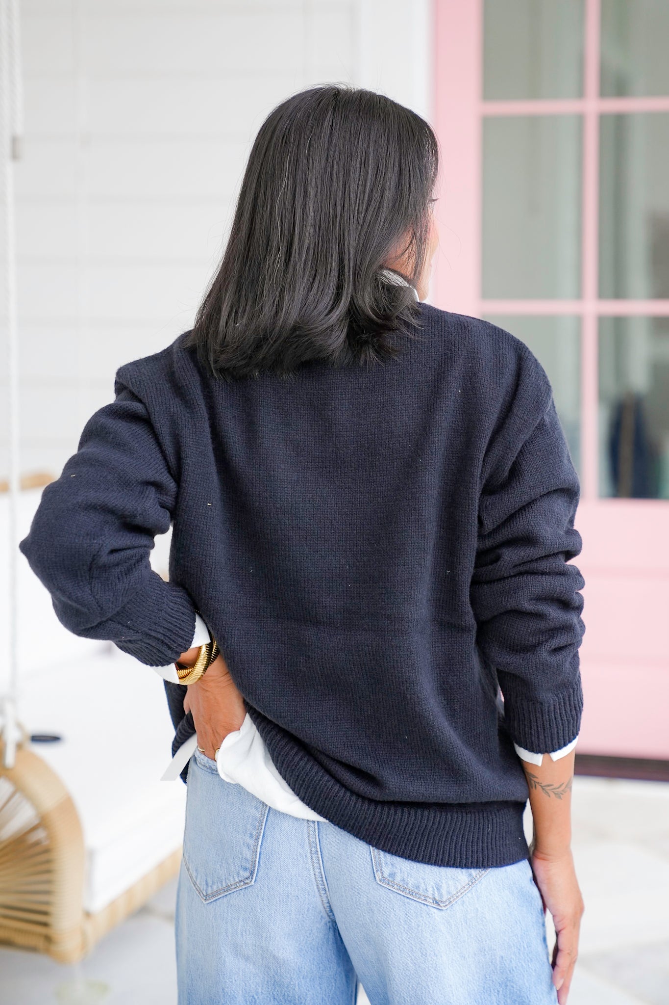 Long Sleeve "Trick Or Treat" Tinsel Pullover Sweater