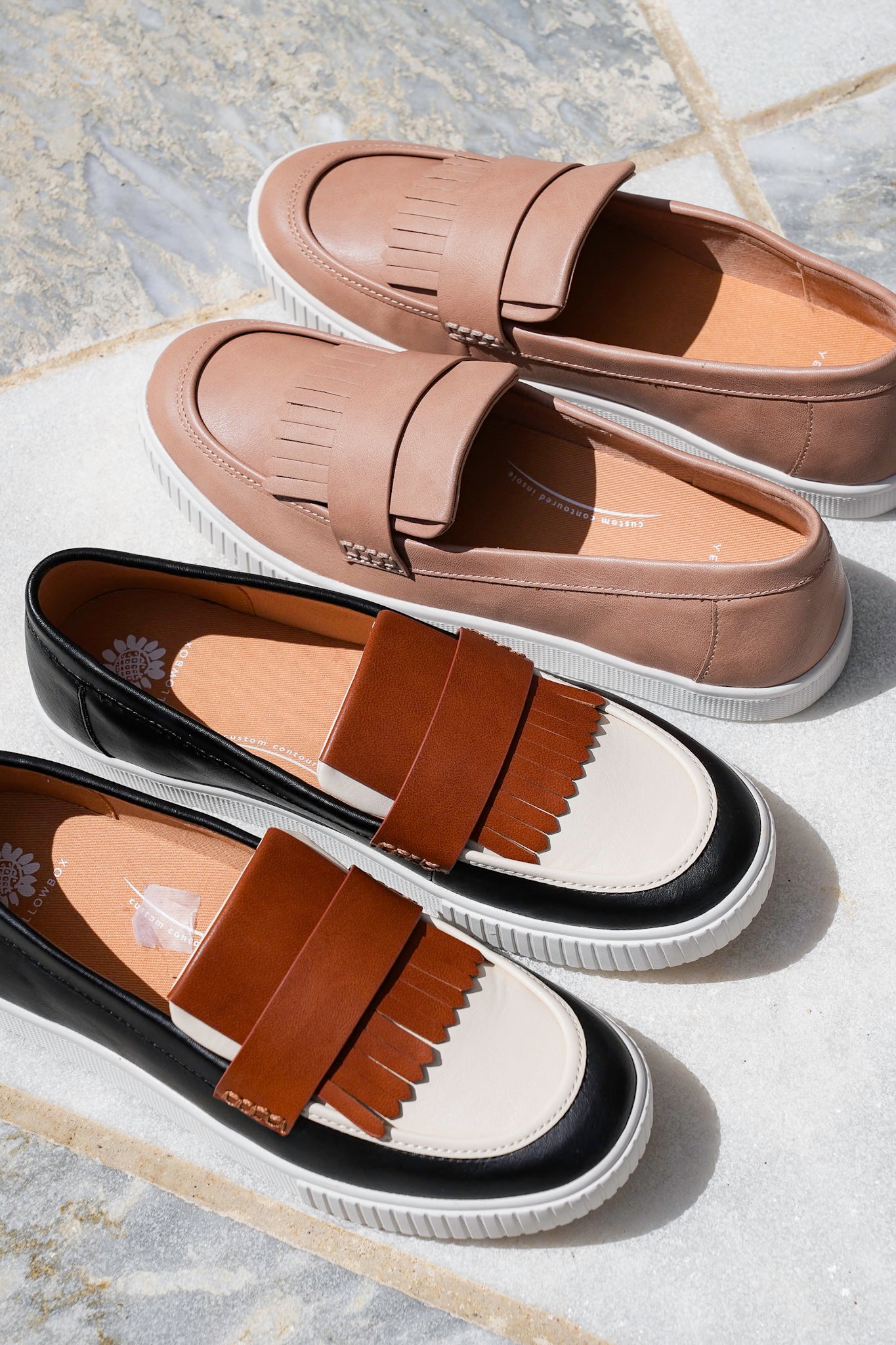 Yellow Box Loafer Sneaker with Fringe Strap Detail