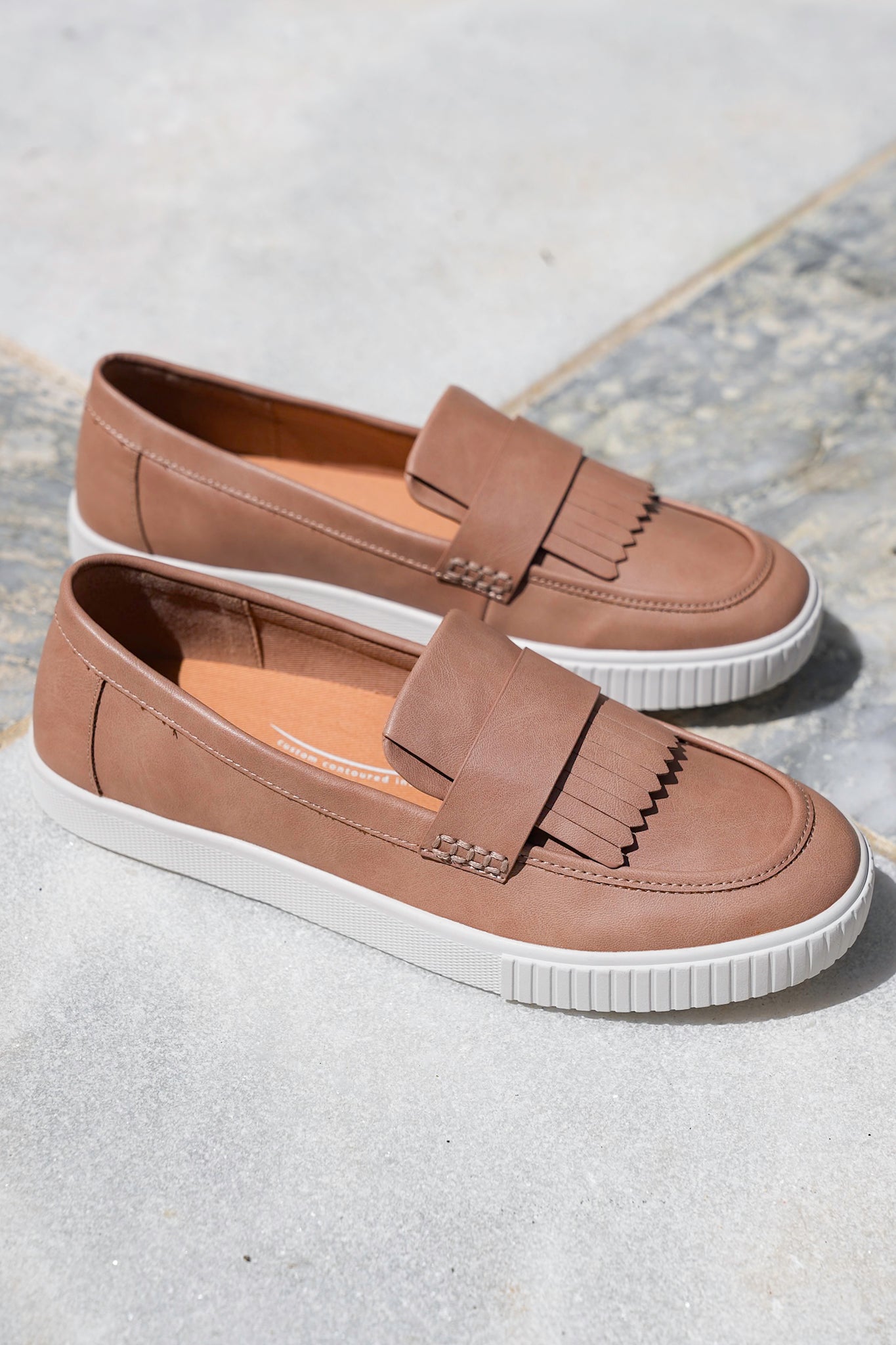 Yellow Box Loafer Sneaker with Fringe Strap Detail
