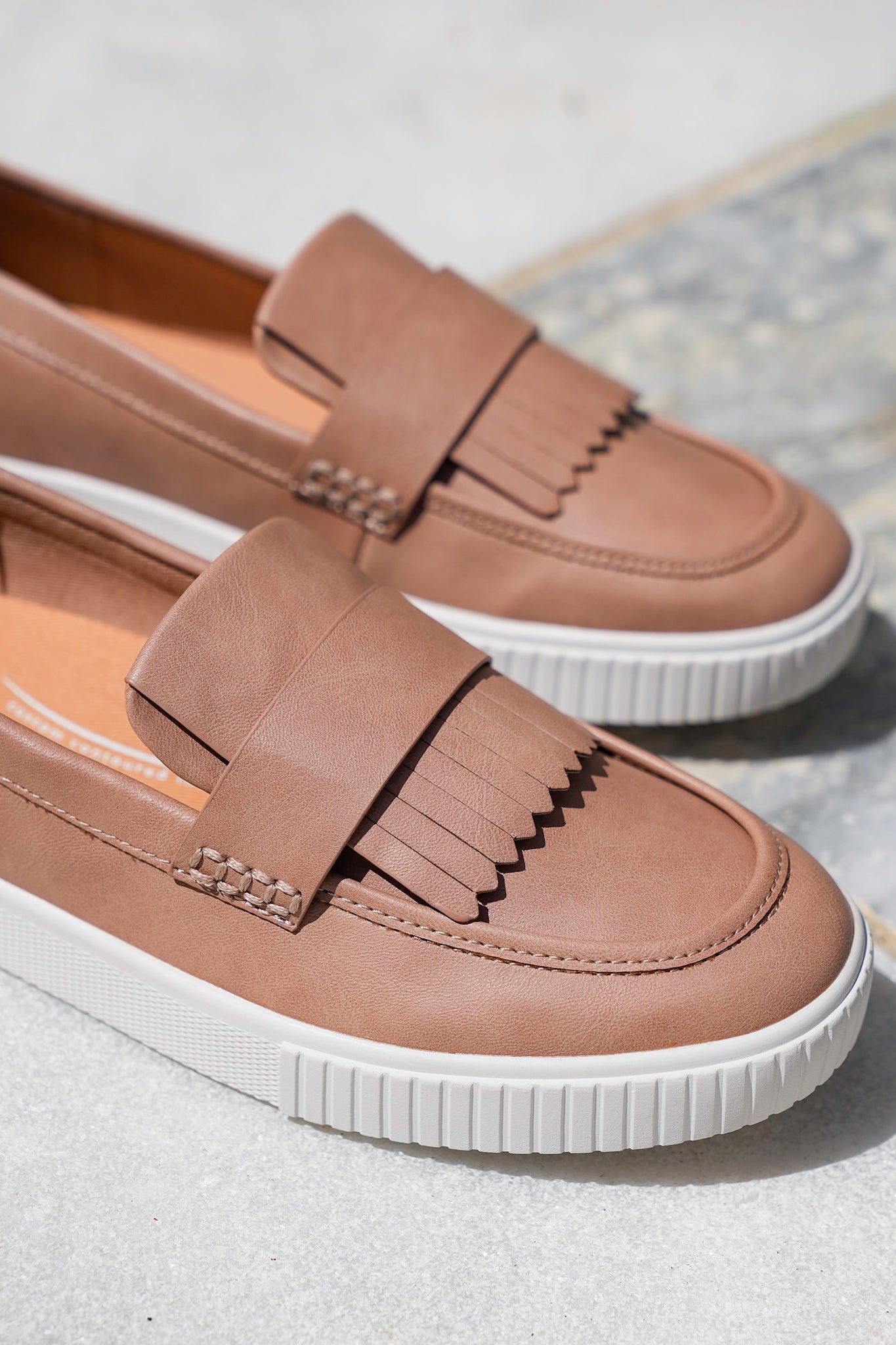 Yellow Box Loafer Sneaker with Fringe Strap Detail