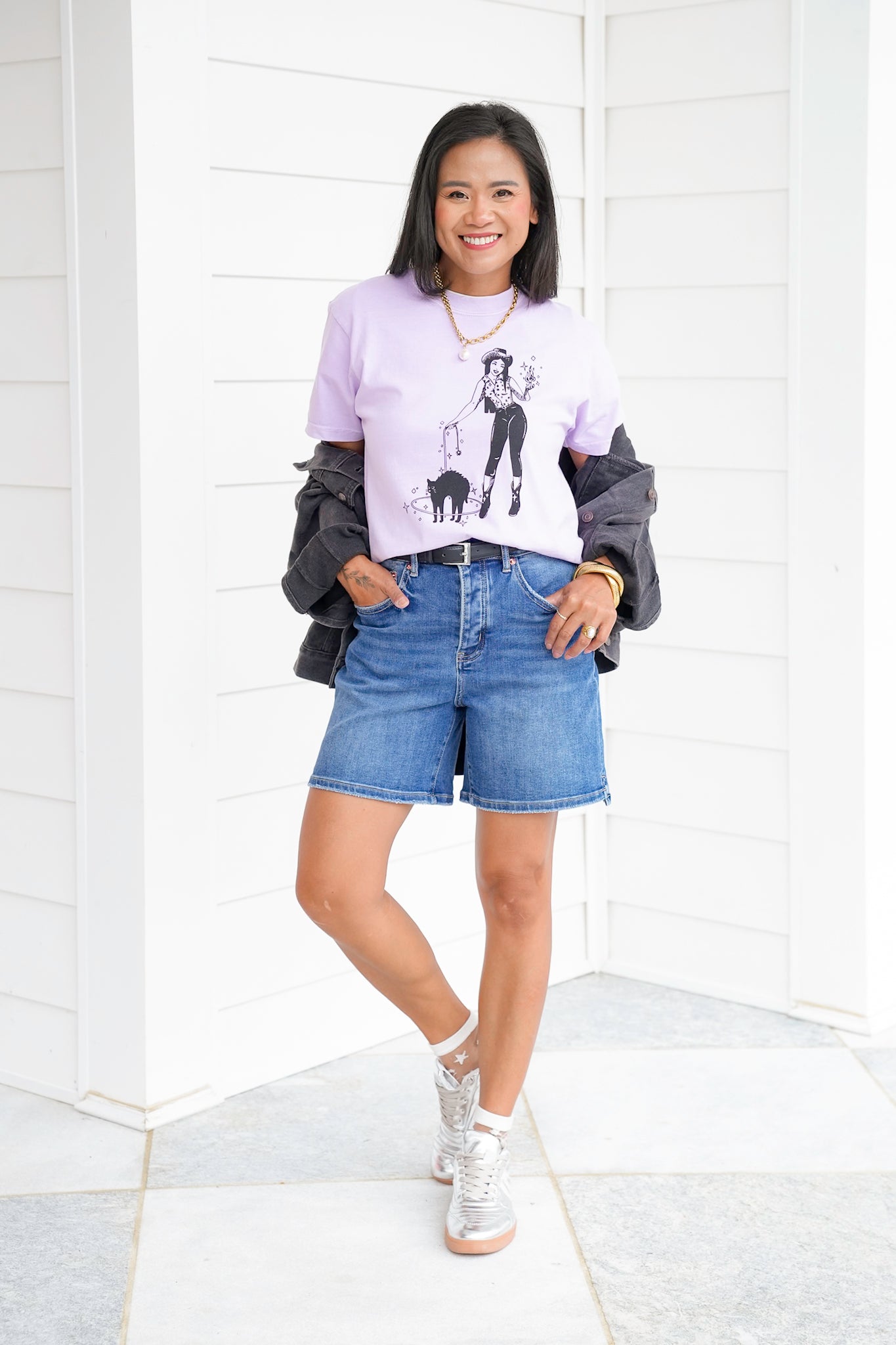 Plus/Reg Short Sleeve Cowgirl Halloween Graphic Tee