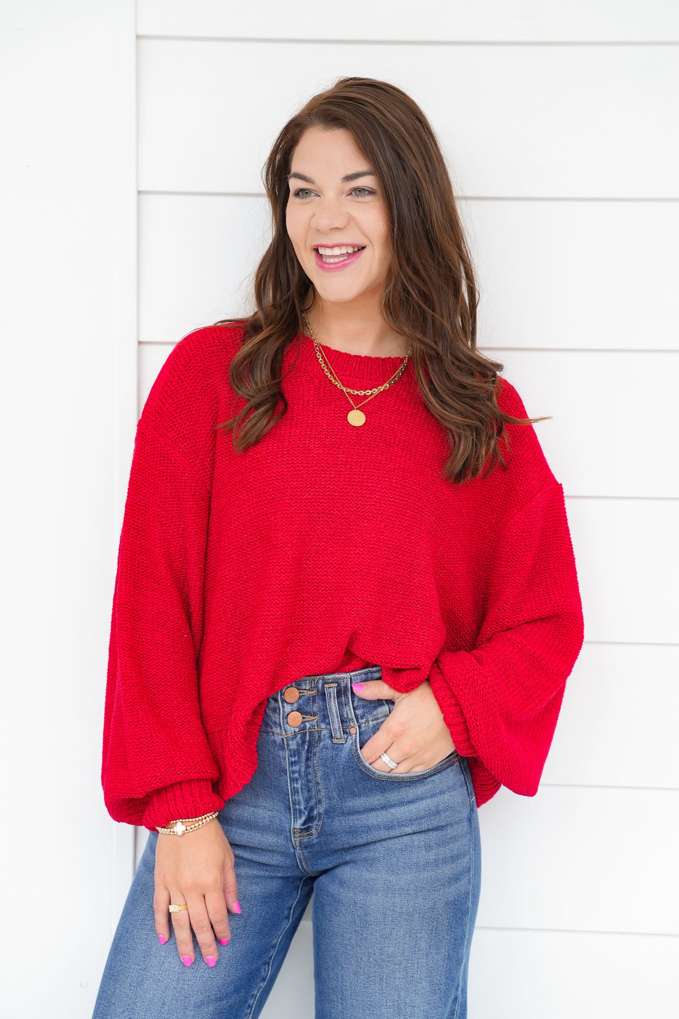 Door Buster! Zenana Oversized Balloon Sleeve Sweater