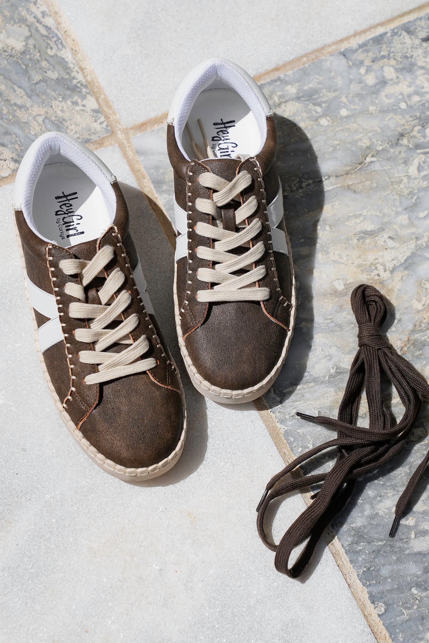 Corky's "Friendzone" Casual Lace Up Sneaker with Side Stripe