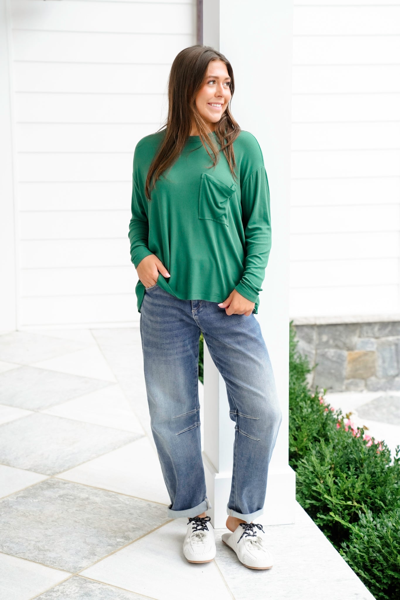 Door Buster! Zenana Ribbed Rayon Span Dolman Sleeve Top
