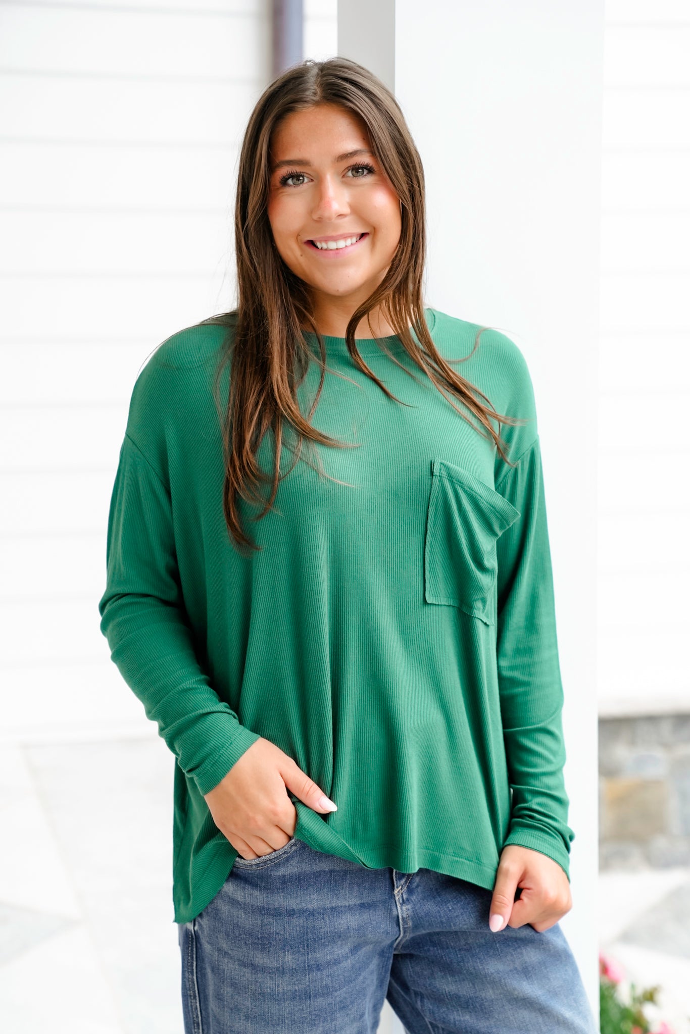 Door Buster! Zenana Ribbed Rayon Span Dolman Sleeve Top