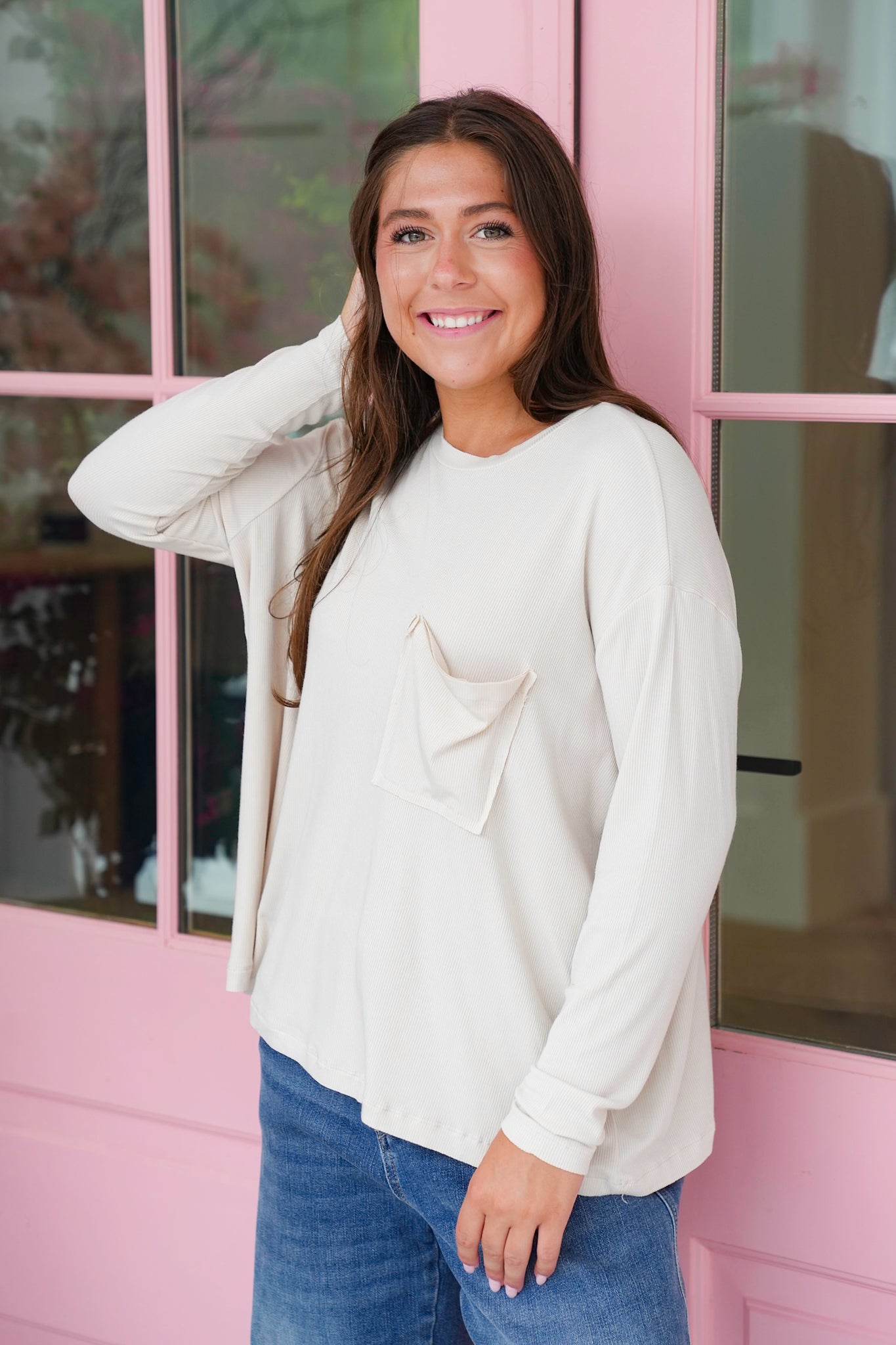 Door Buster! Zenana Ribbed Rayon Span Dolman Sleeve Top
