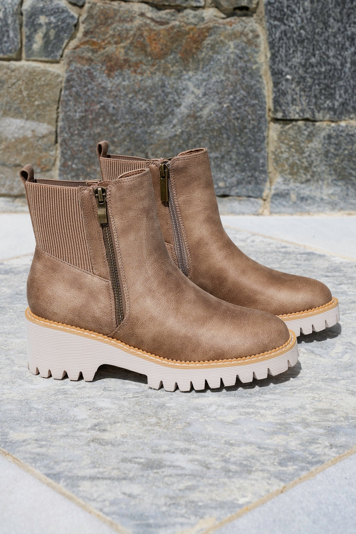 Corky's "Take a Hike" Chunky Ankle Boots with Side Zipper