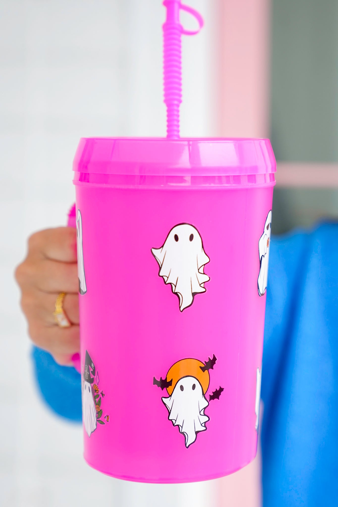 Glow-in-The-Dark Ghost Wrap Hip Sips Mega Mug 34oz
