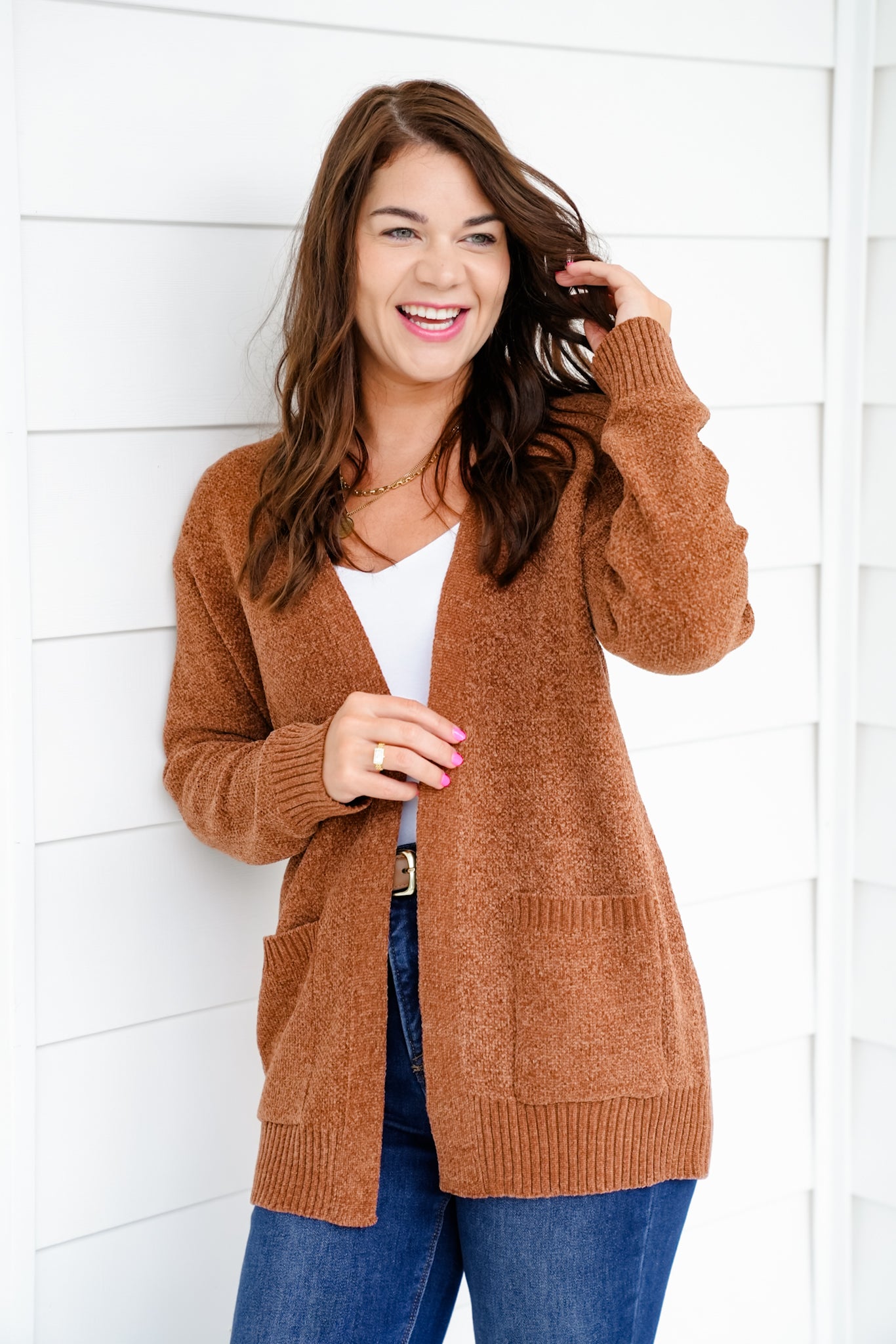 Door Buster! Zenana Melange Open Front Sweater Cardigan