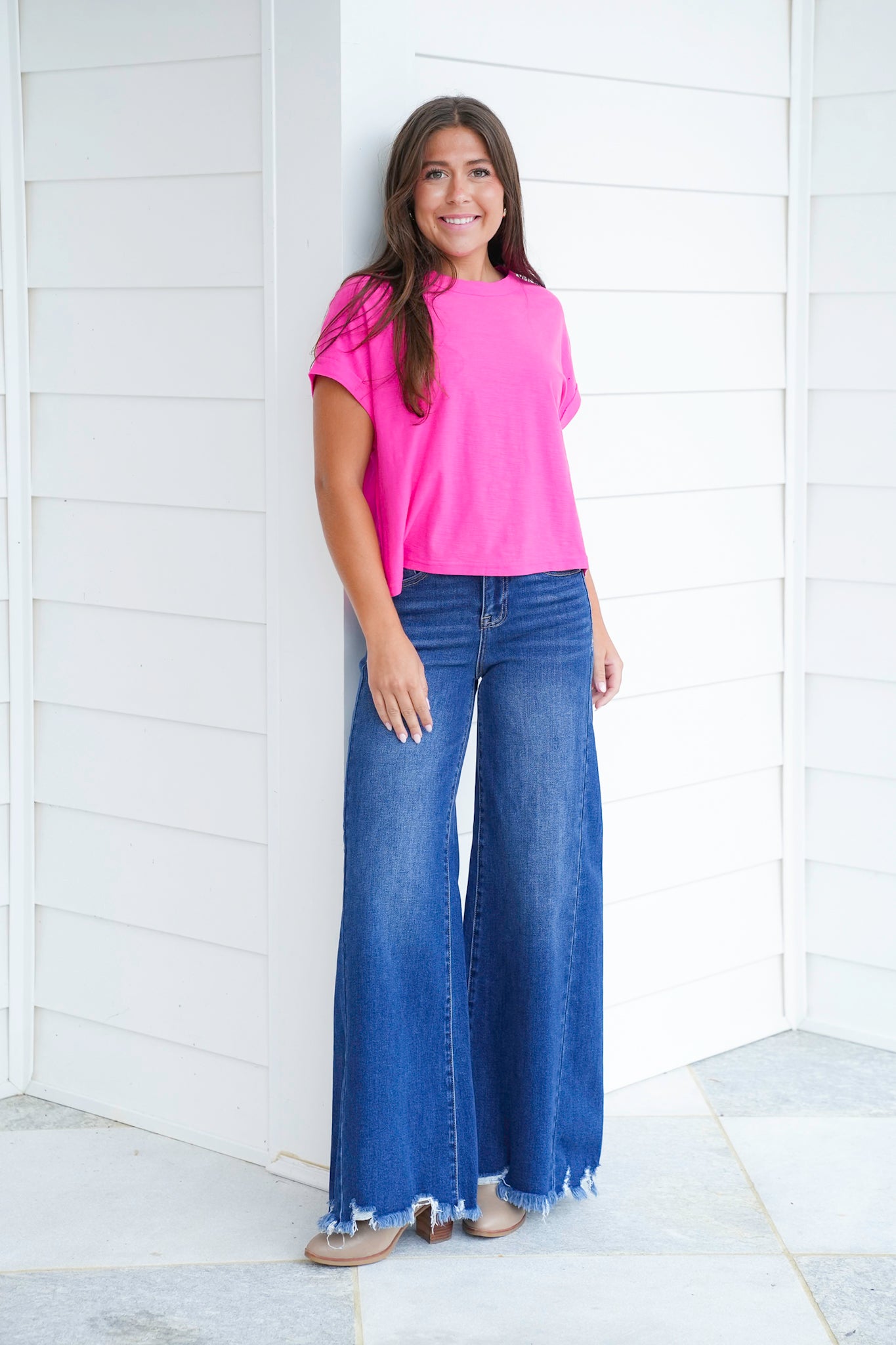 Door Buster! Zenana Cotton Slub Round Neck Short Sleeve Tee
