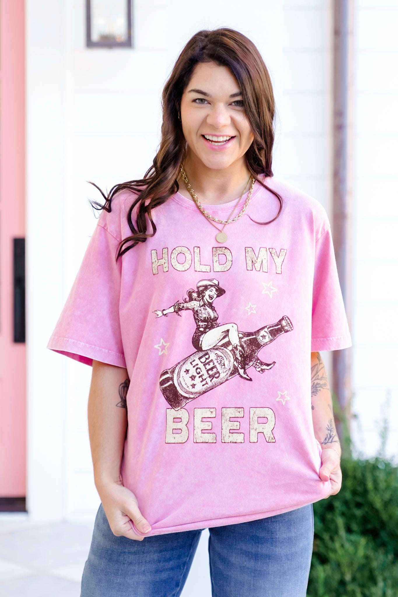 Short Sleeve "Hold My Beer" Graphic Tee