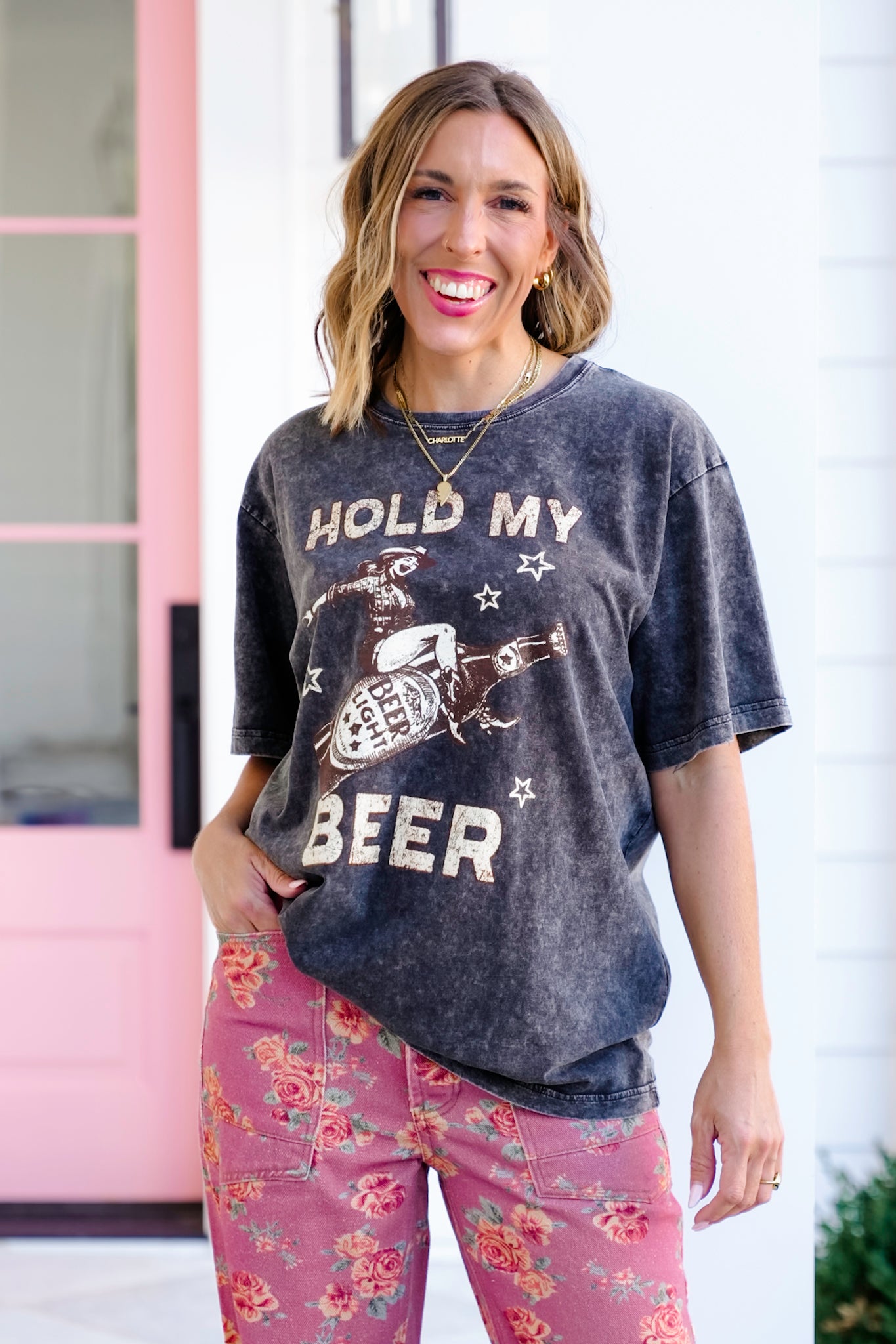 Short Sleeve "Hold My Beer" Graphic Tee