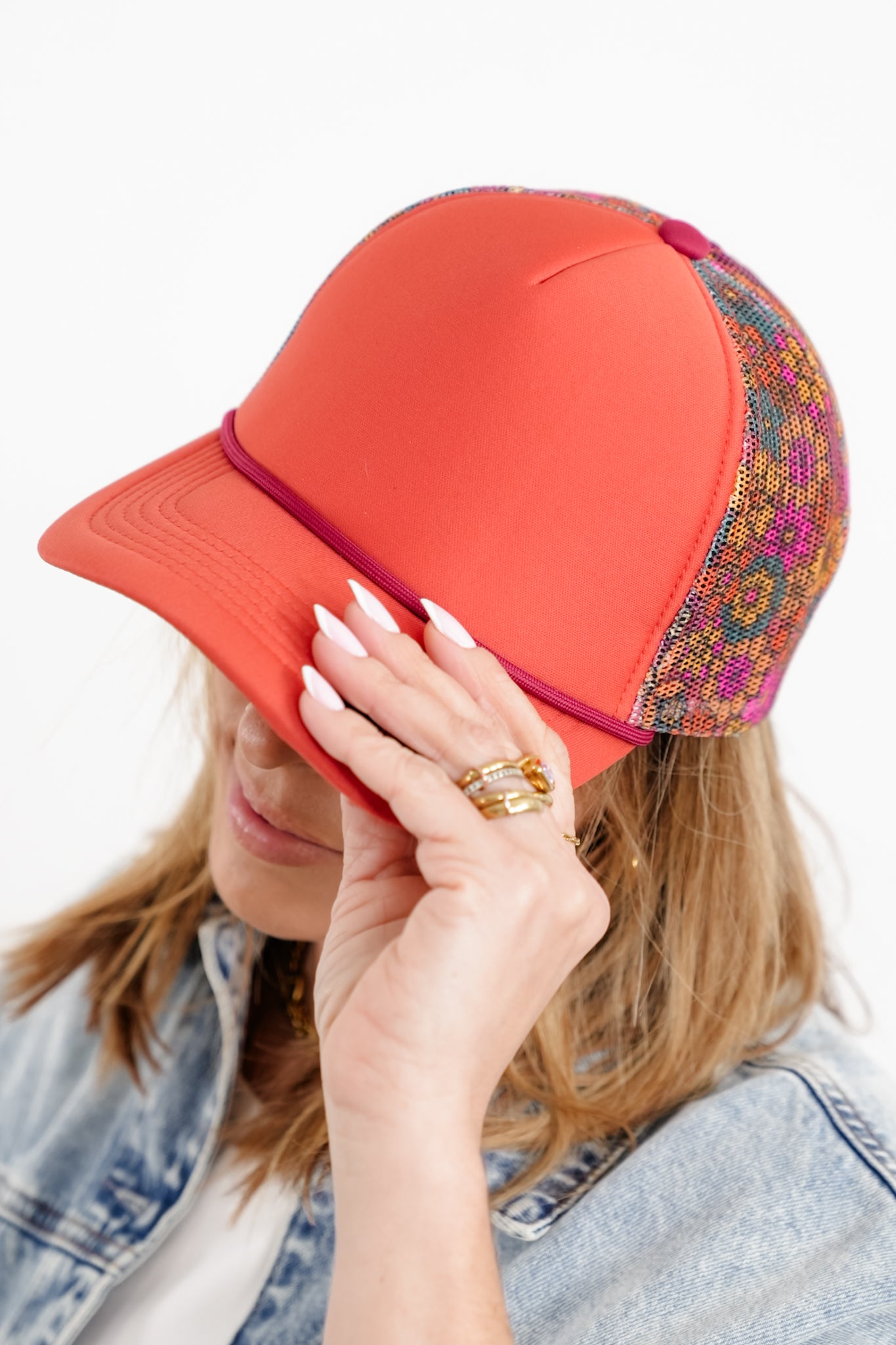 Floral Mesh Back Cap