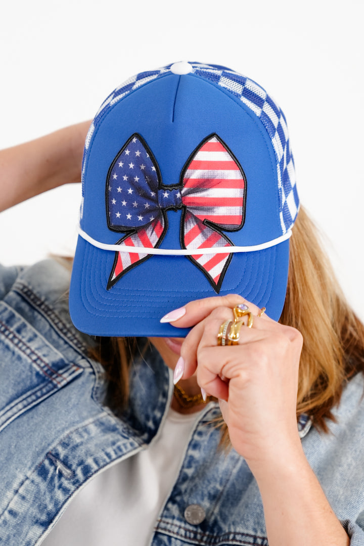 Bow Flag Printed Mesh Trucker Cap