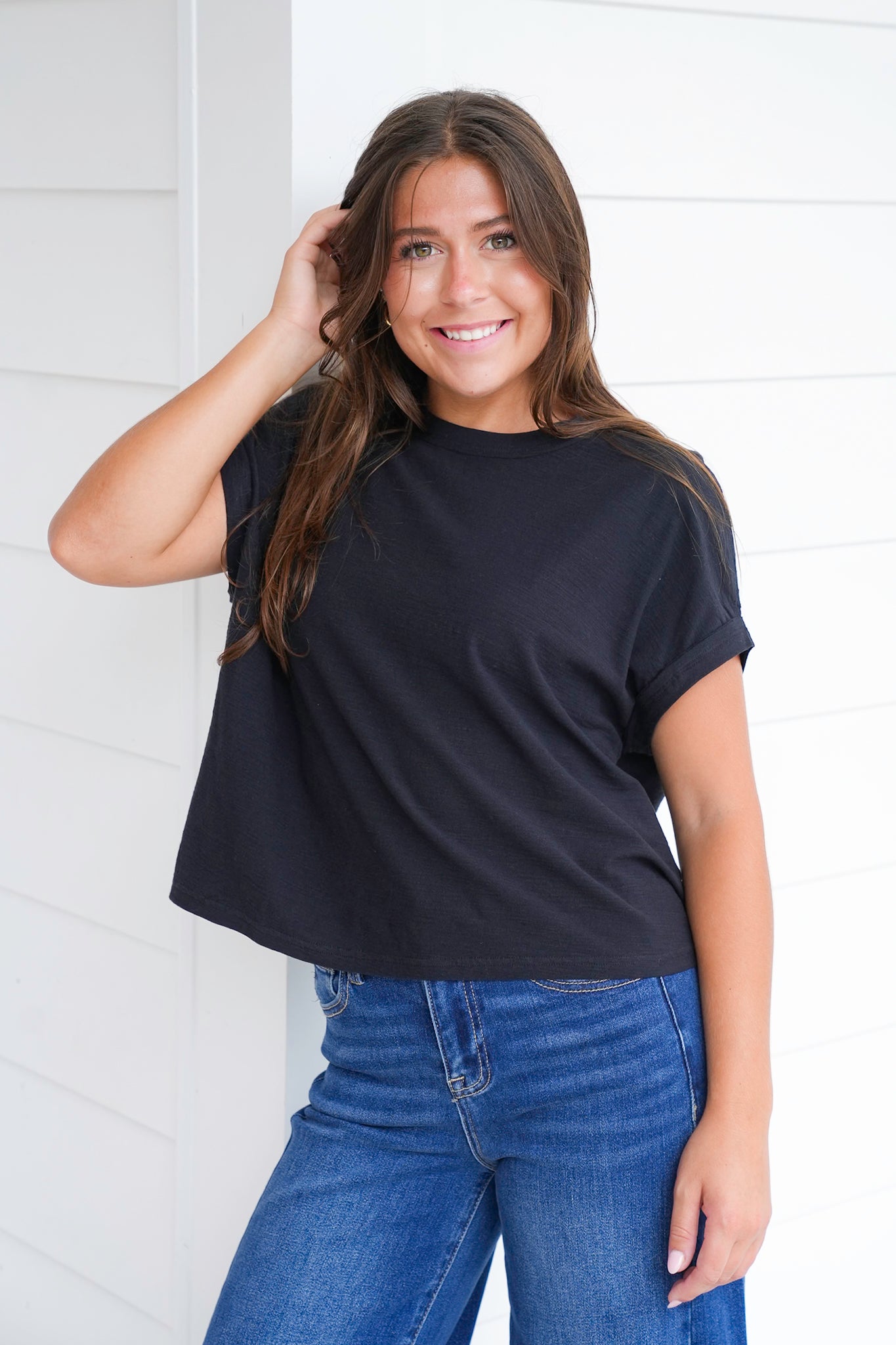 Door Buster! Zenana Cotton Slub Round Neck Short Sleeve Tee