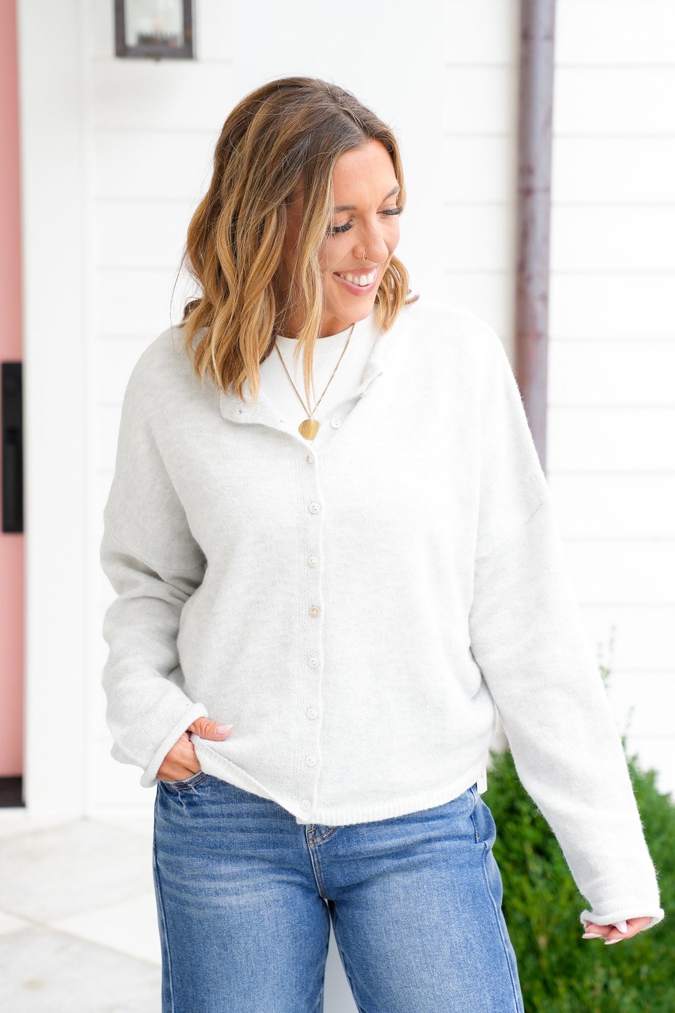 Long Sleeve Button Down Cardigan