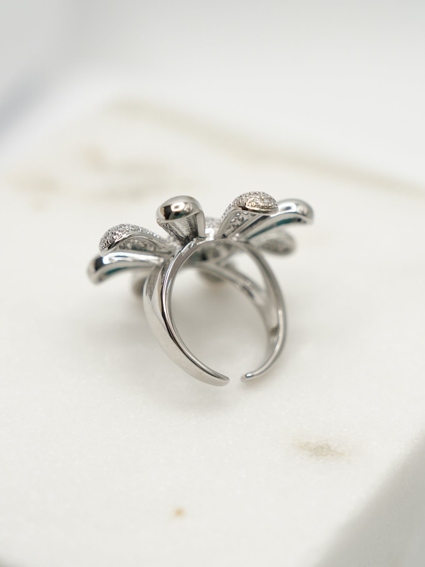 CZ Flower Ring