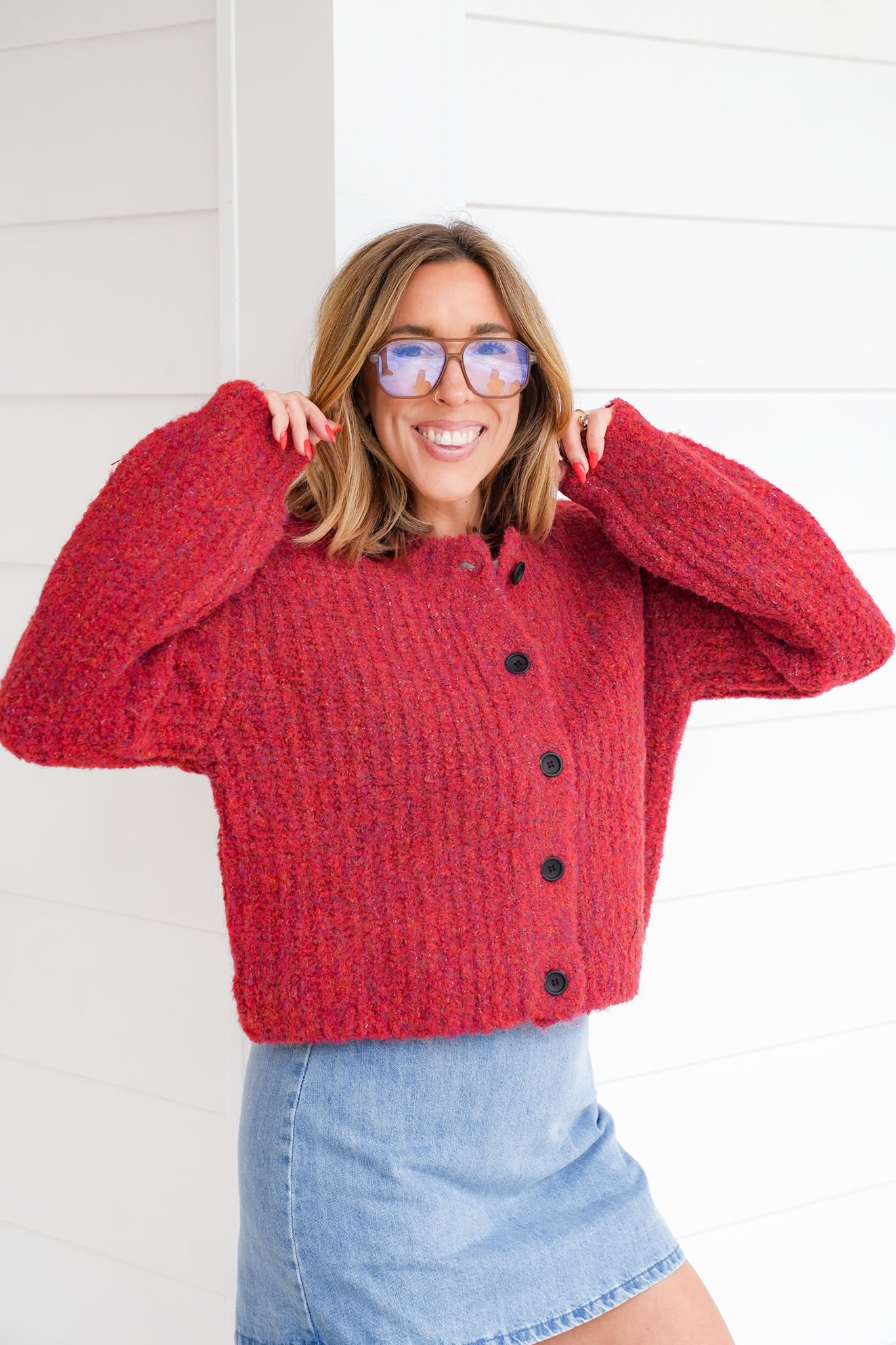 Door Buster! Zenana 5 Button Wool Cardigan Sweater